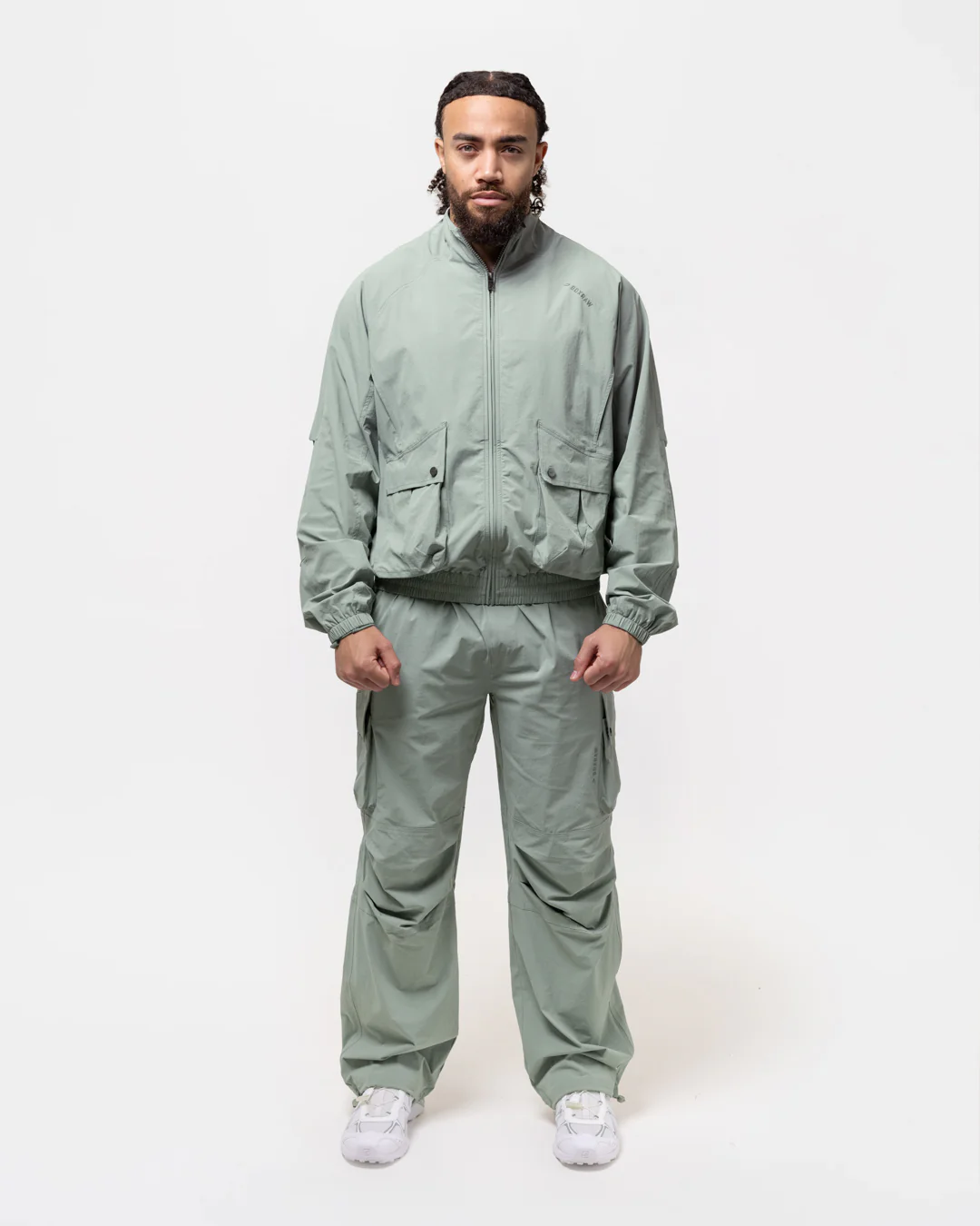 Benton Cargo Pants - Stone Green - Image 2