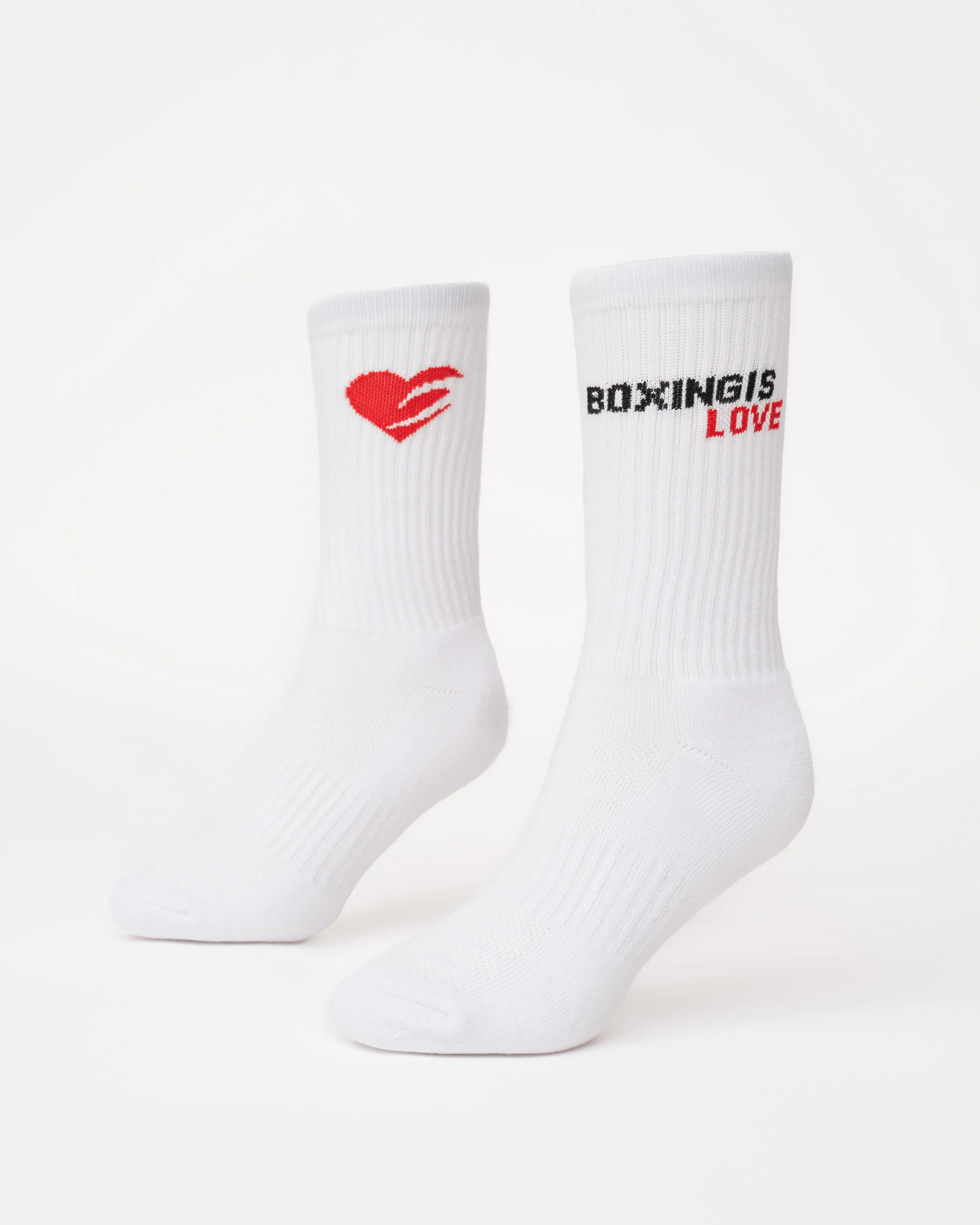 Boxing Is Love Crew Socks (3 Pairs) - White - Image 2
