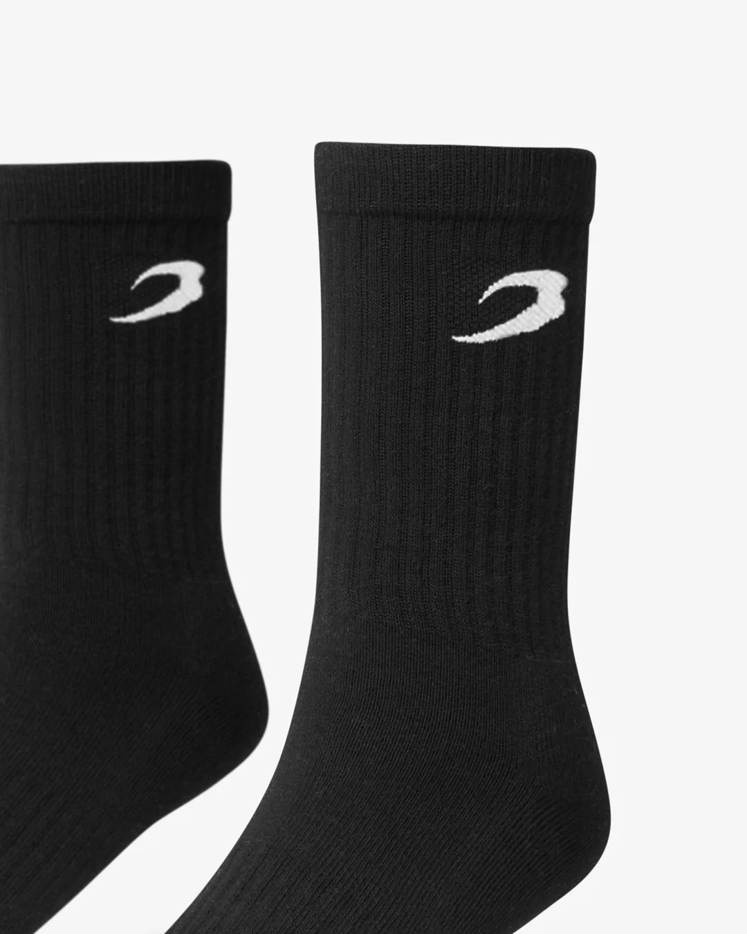 BOXRAW Crew Socks (3 Pairs) - Black - Image 4