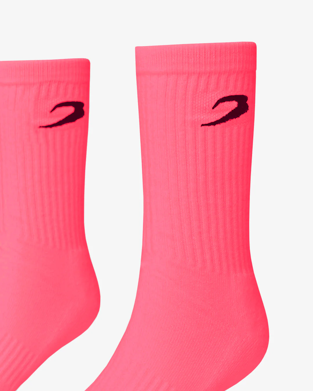 BOXRAW Crew Socks (3 Pairs) - Neon Pink - Image 4