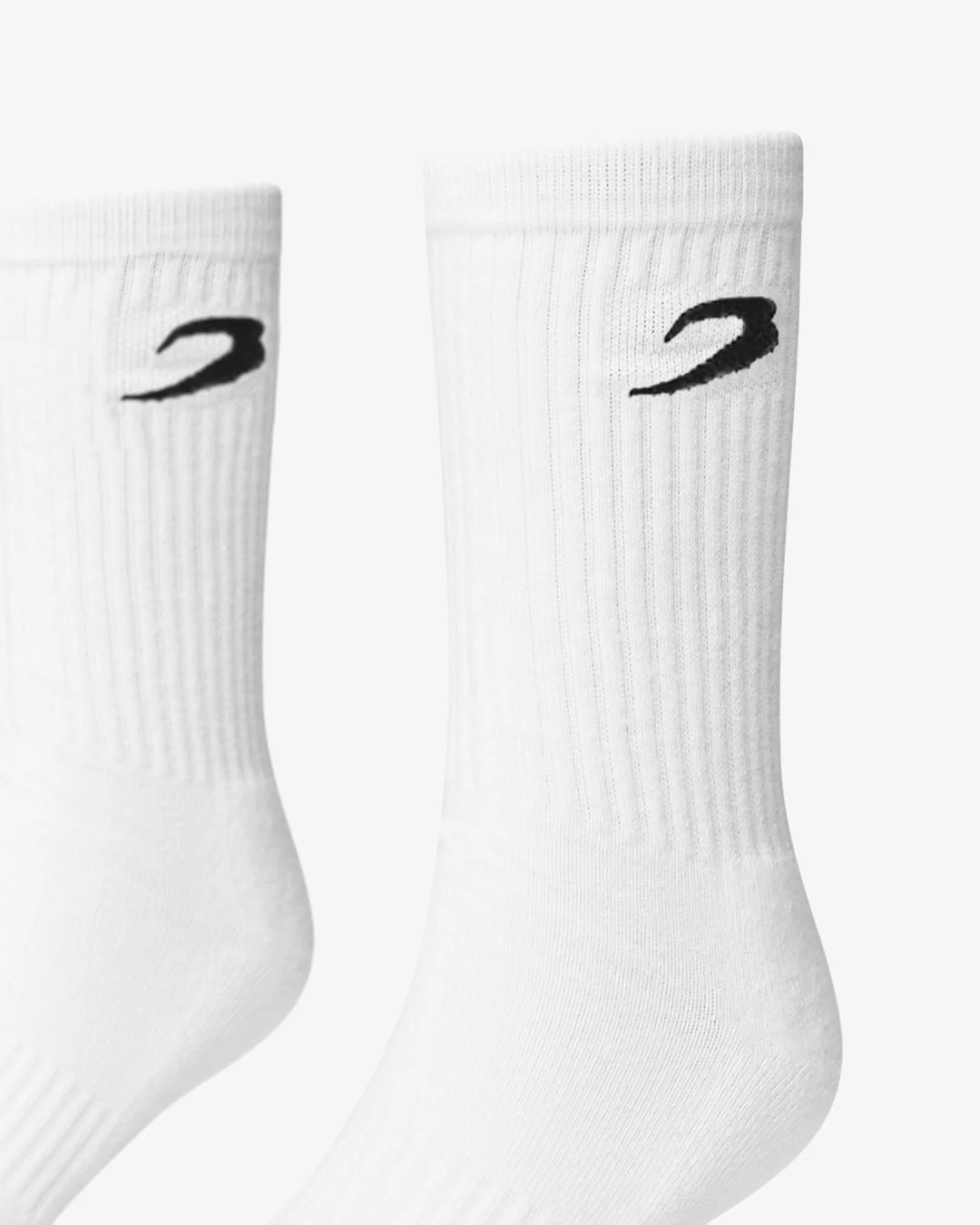 BOXRAW Crew Socks (3 Pairs) - White - Image 4