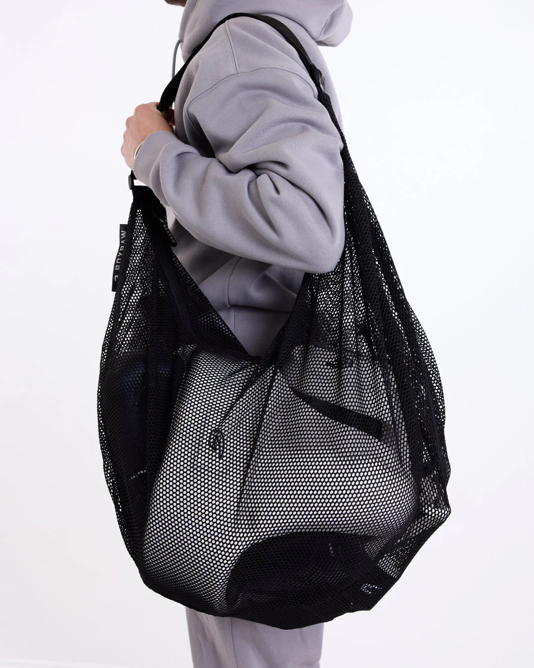 BOXRAW 35L Mesh Duffle Bag - Black - Image 8