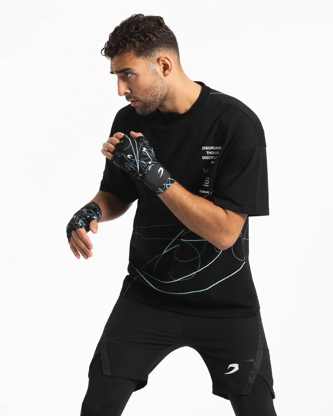 Disciplined Thought/Action Oversized T-Shirt - Black - Image 3