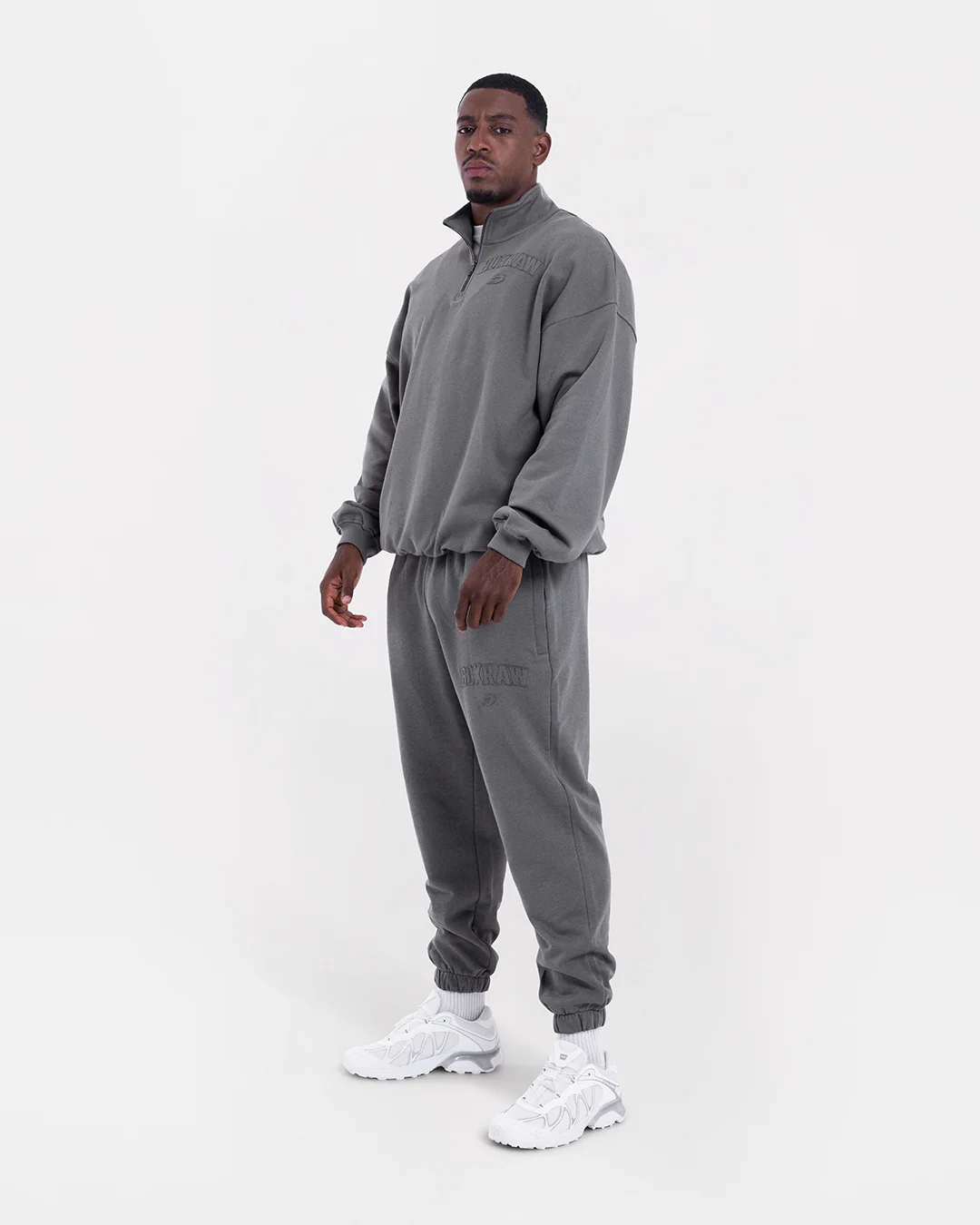 East Street 1/4 Zip - Distressed Grey - Image 2