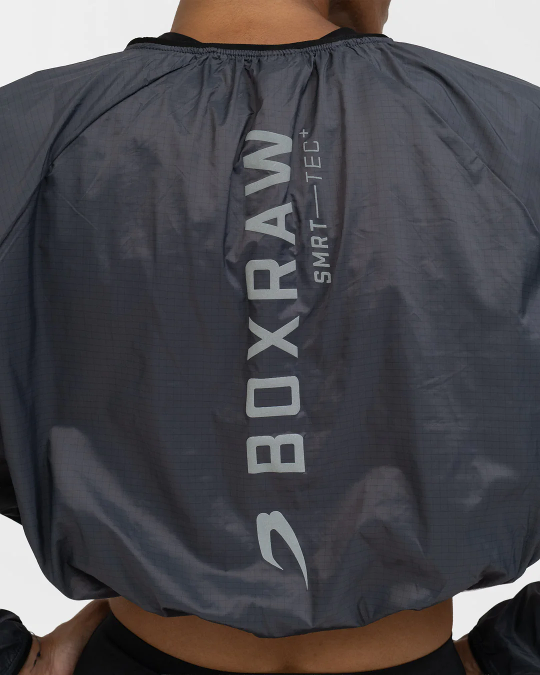 Genaro Cropped Windbreaker Crew - Charcoal - Image 6