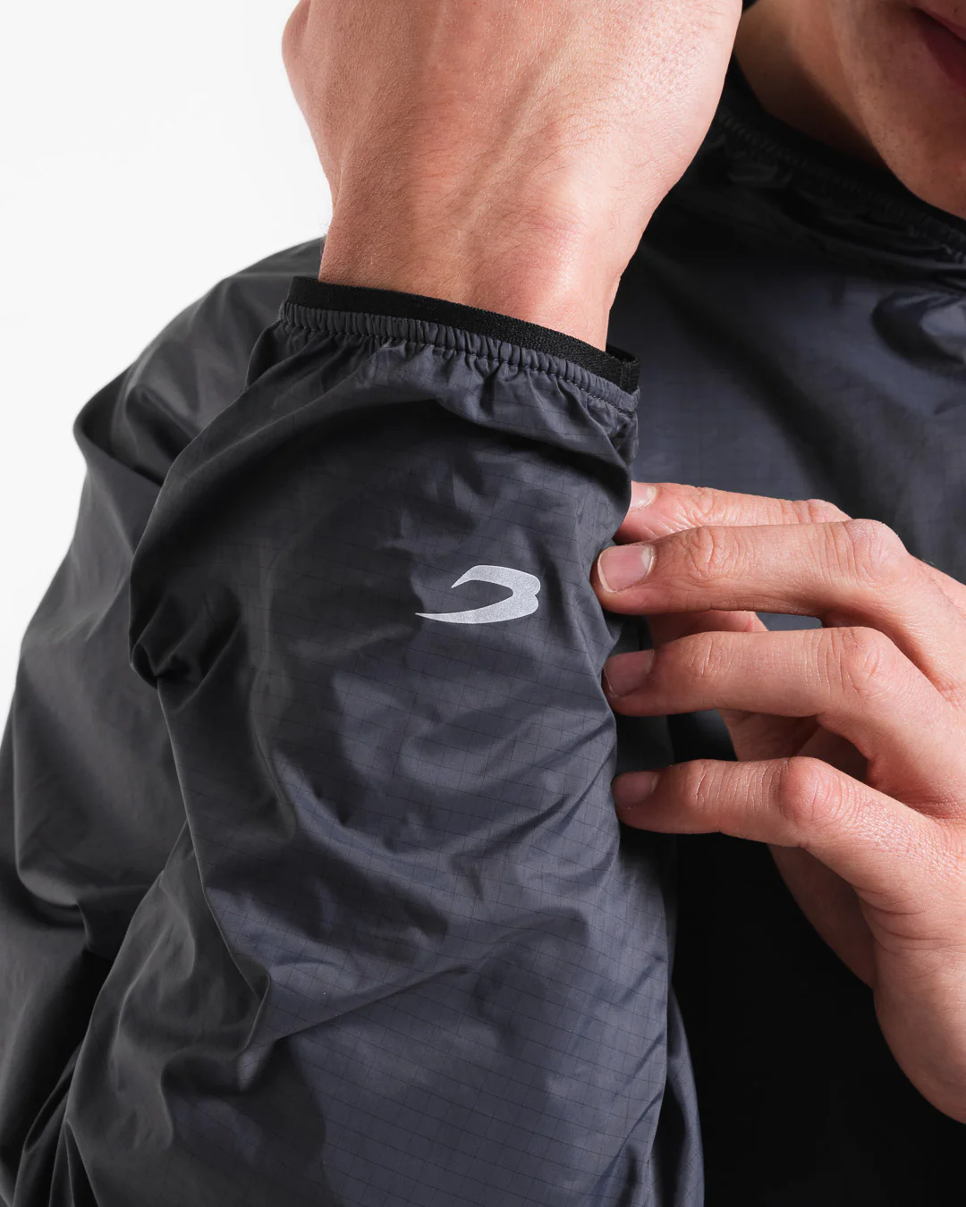 Genaro Oversized Windbreaker Hoodie - Charcoal - Image 10