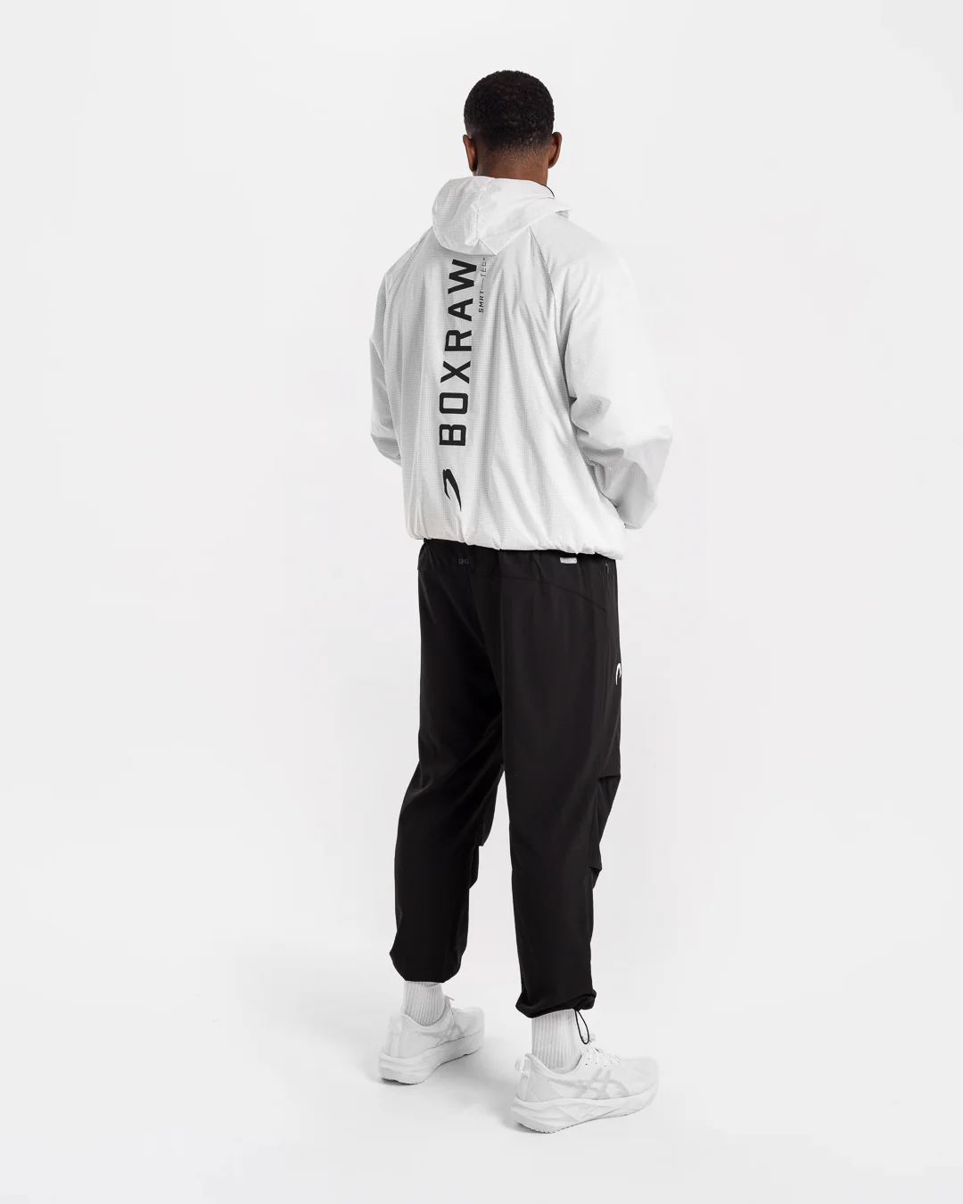 Genaro Oversized Windbreaker Hoodie - White - Image 11