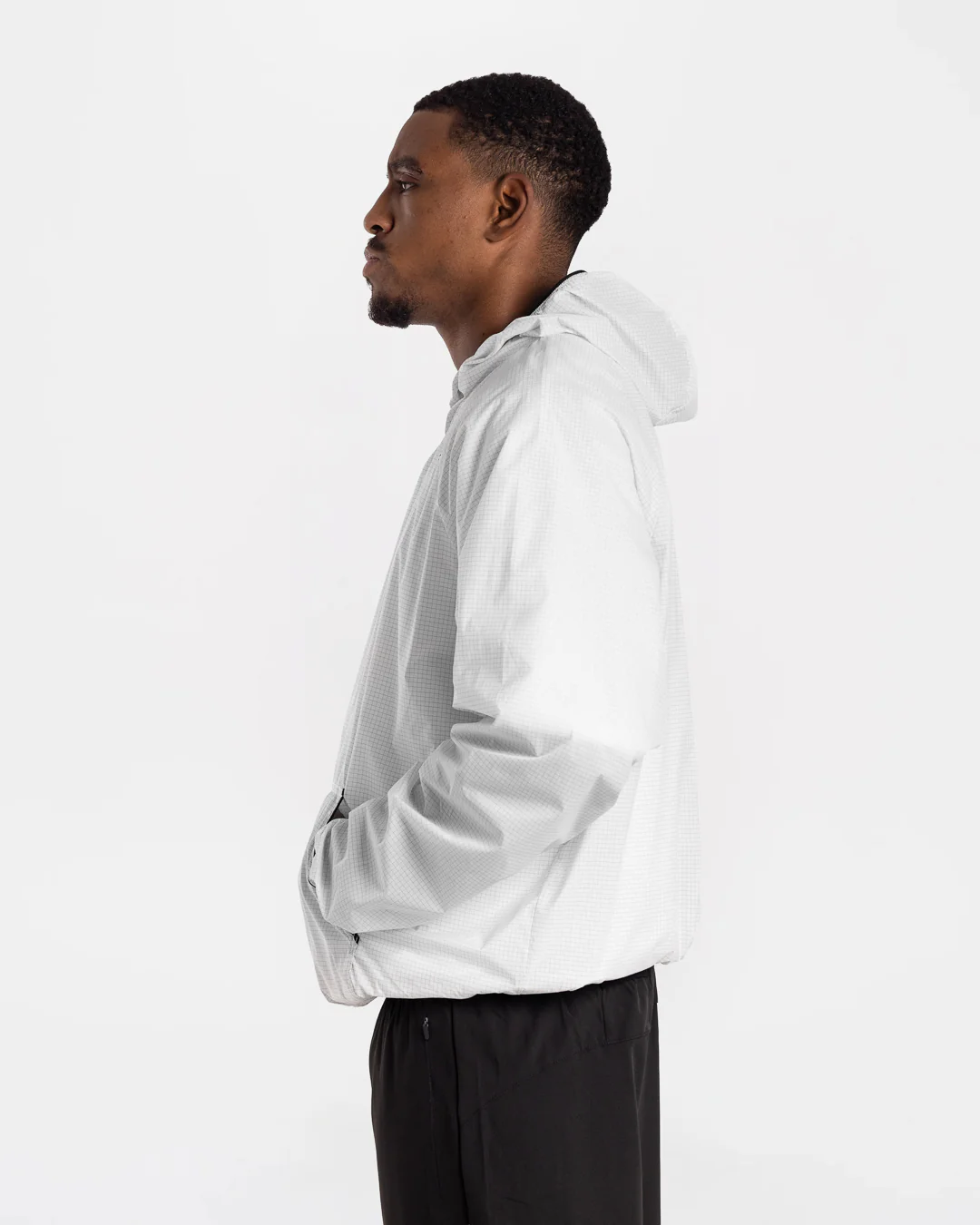 Genaro Oversized Windbreaker Hoodie - White - Image 6