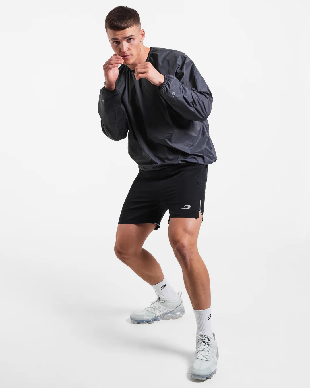 Genaro Oversized Windbreaker Crew - Charcoal - Image 13