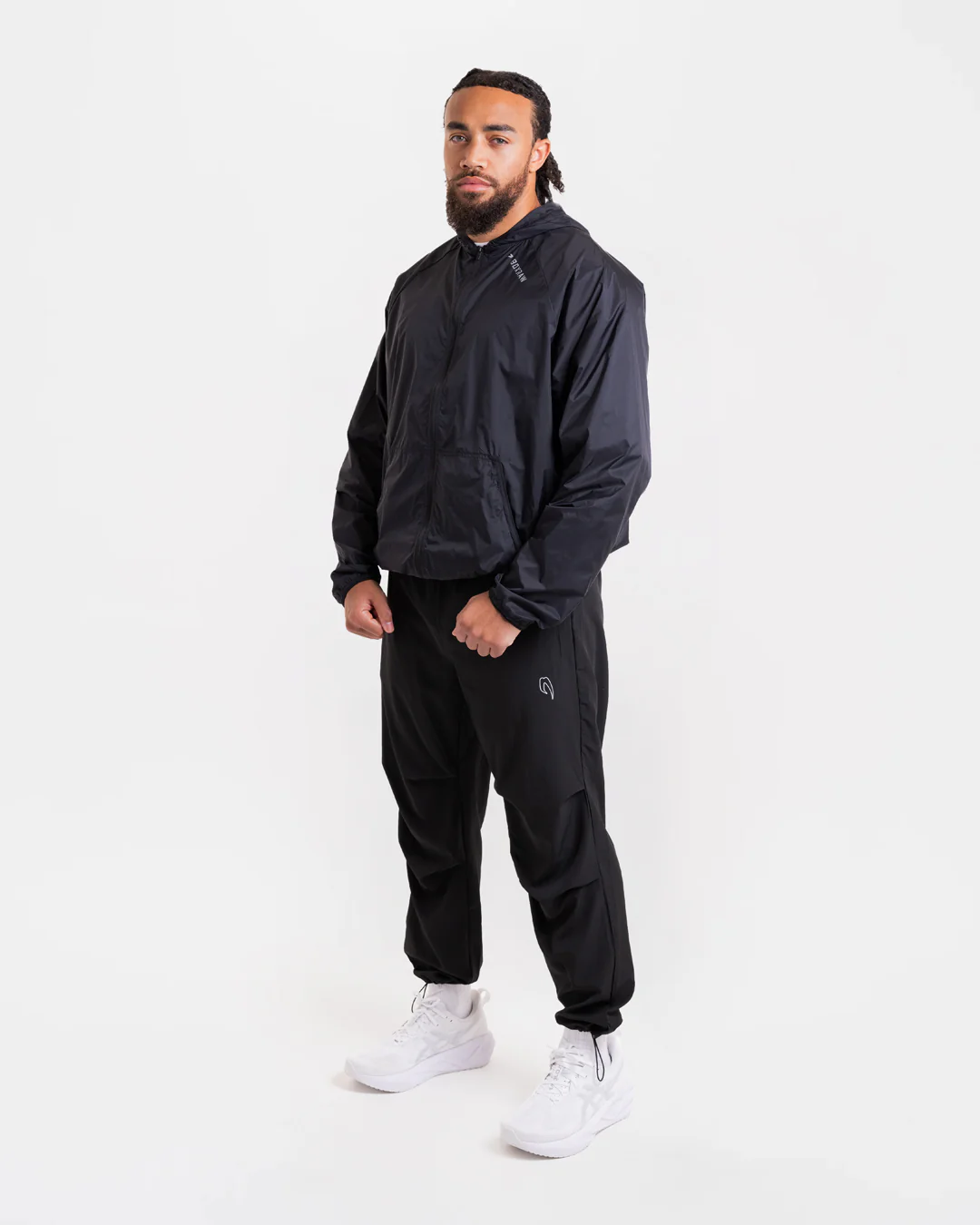 Genaro Zip Up Windbreaker - Black - Image 3