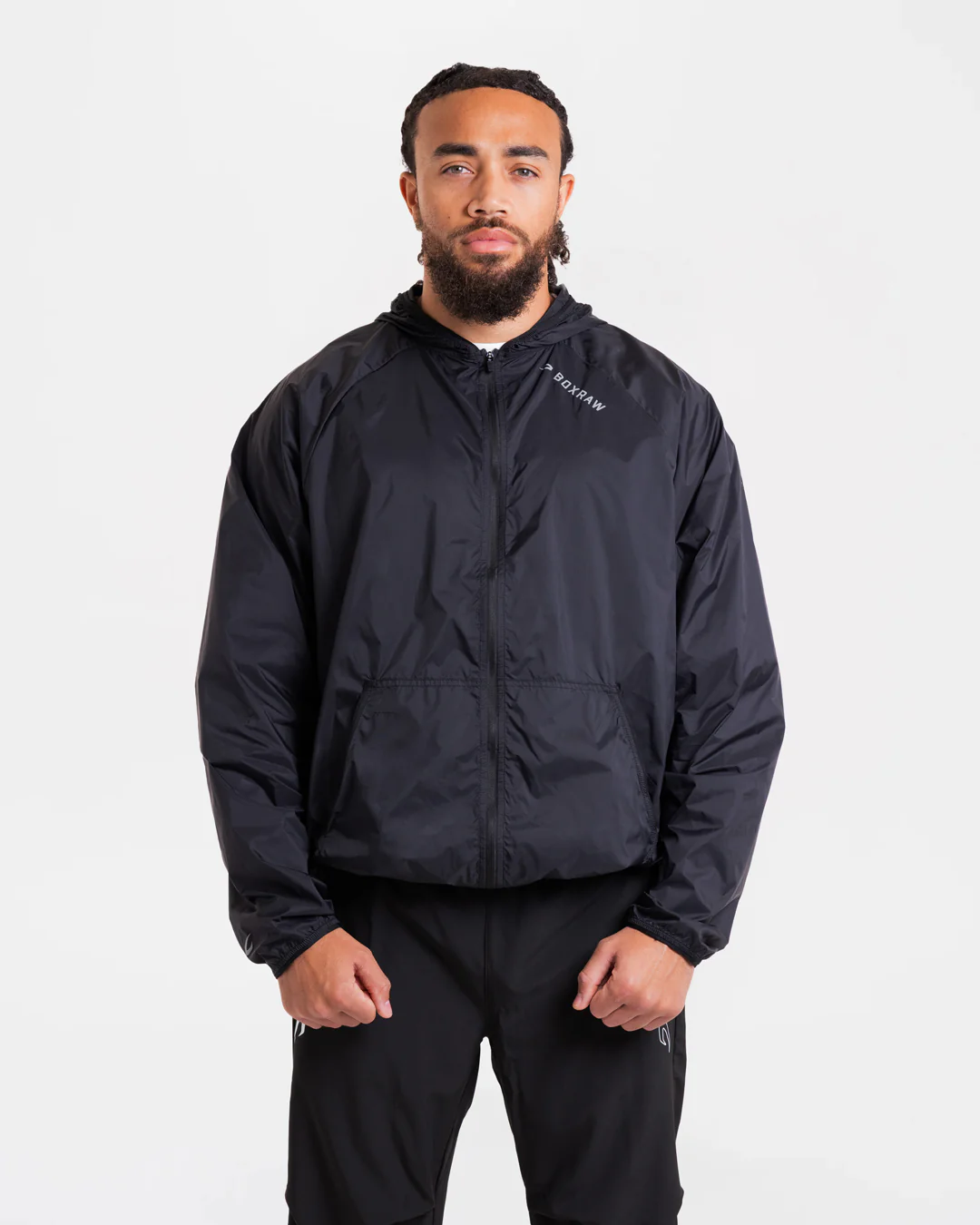 Genaro Zip Up Windbreaker - Black - Image 4