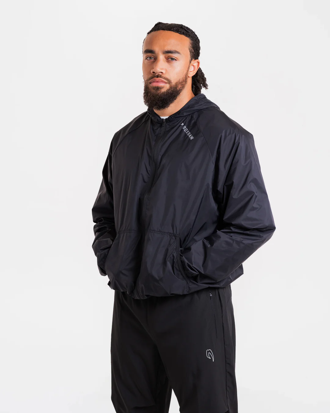Genaro Zip Up Windbreaker - Black - Image 5
