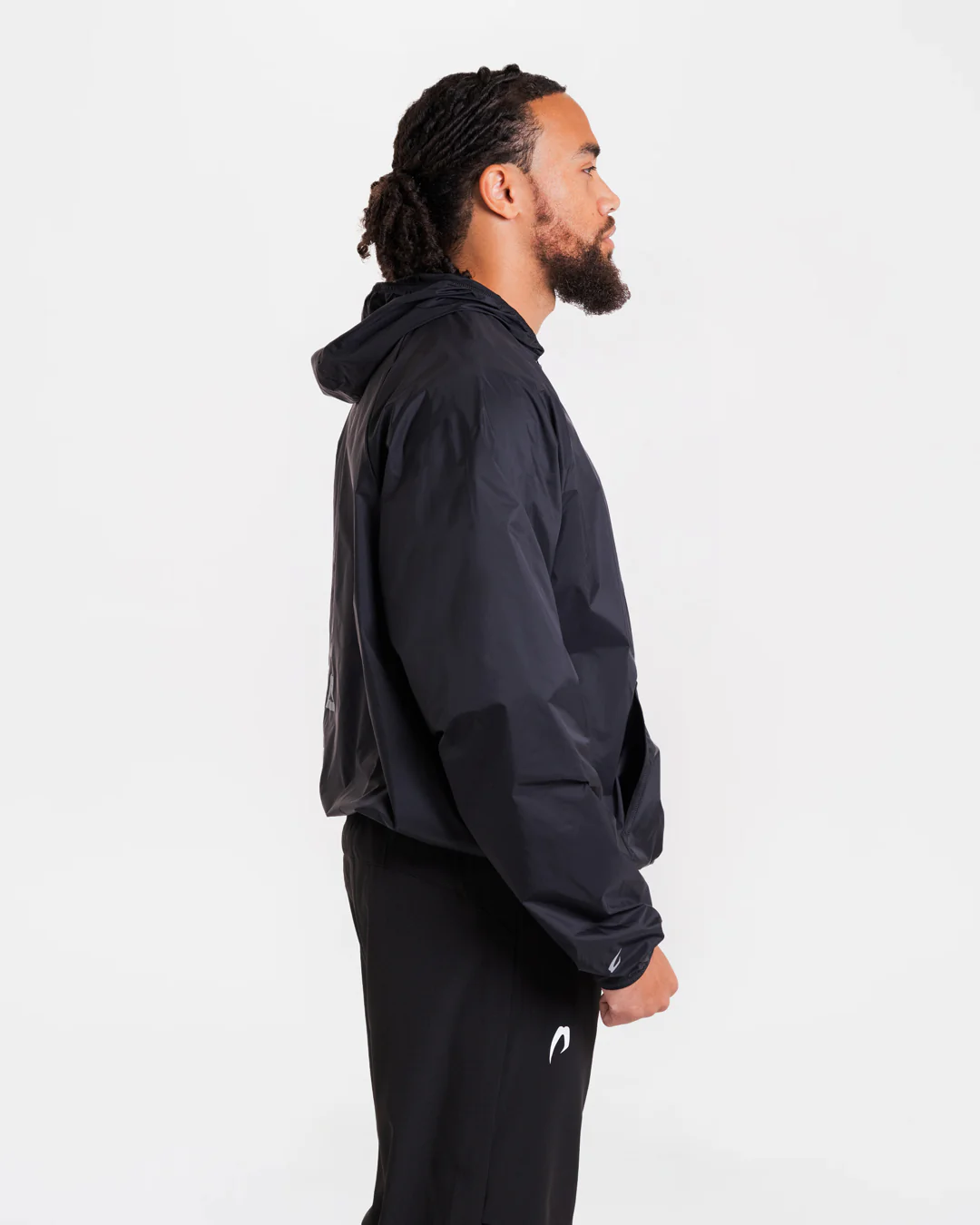 Genaro Zip Up Windbreaker - Black - Image 6