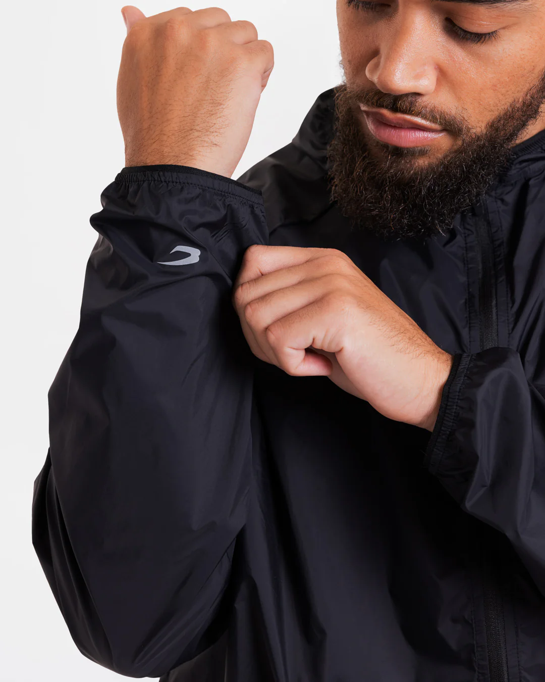 Genaro Zip Up Windbreaker - Black - Image 9