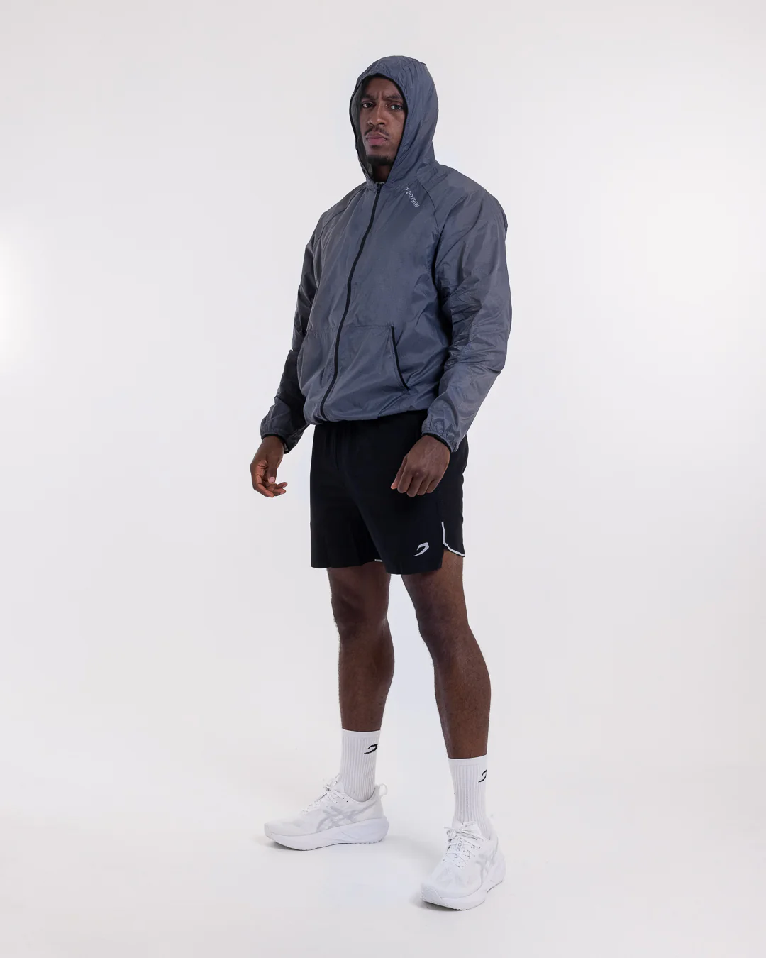 Genaro Zip Up Windbreaker - Charcoal - Image 2