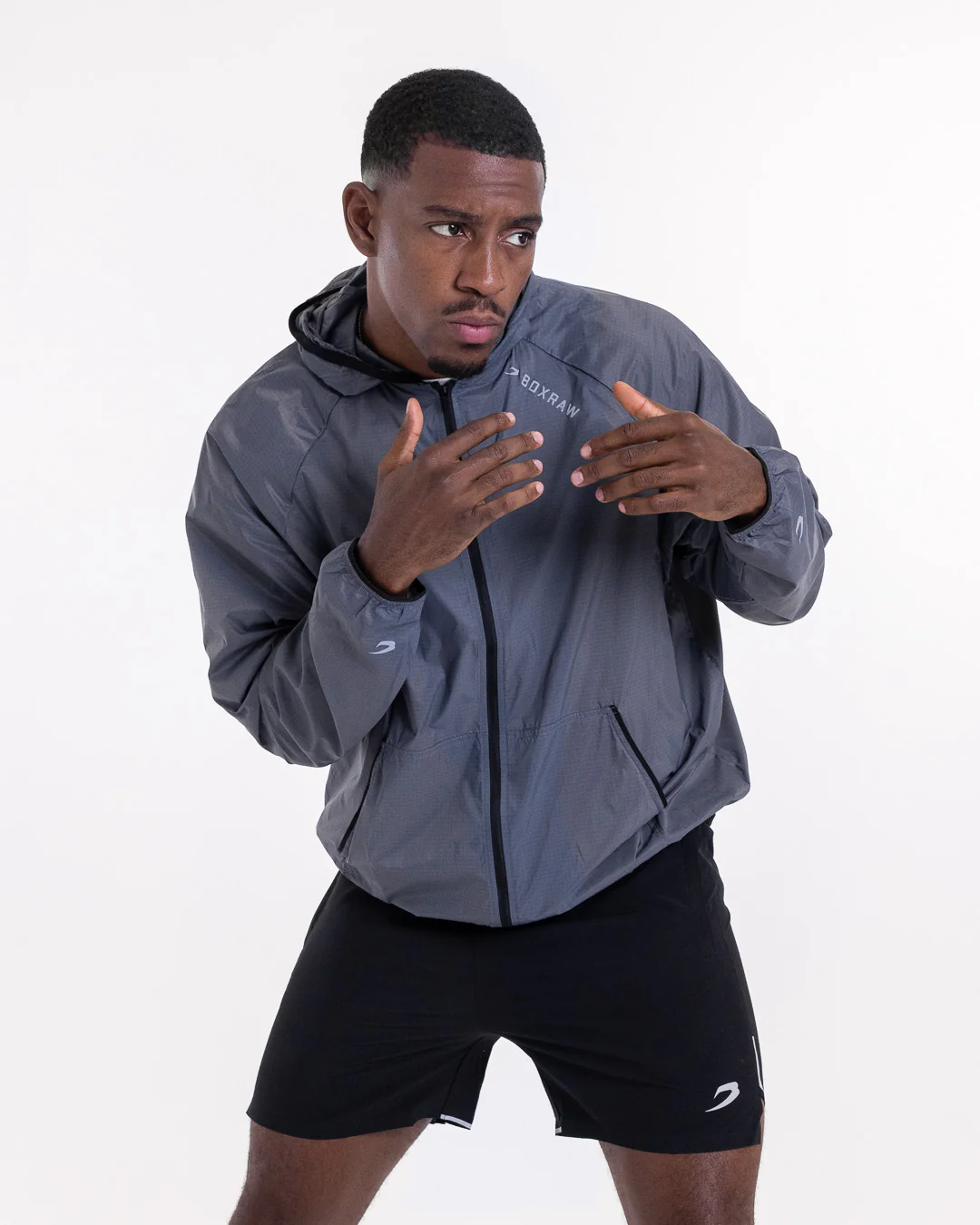 Genaro Zip Up Windbreaker - Charcoal - Image 5