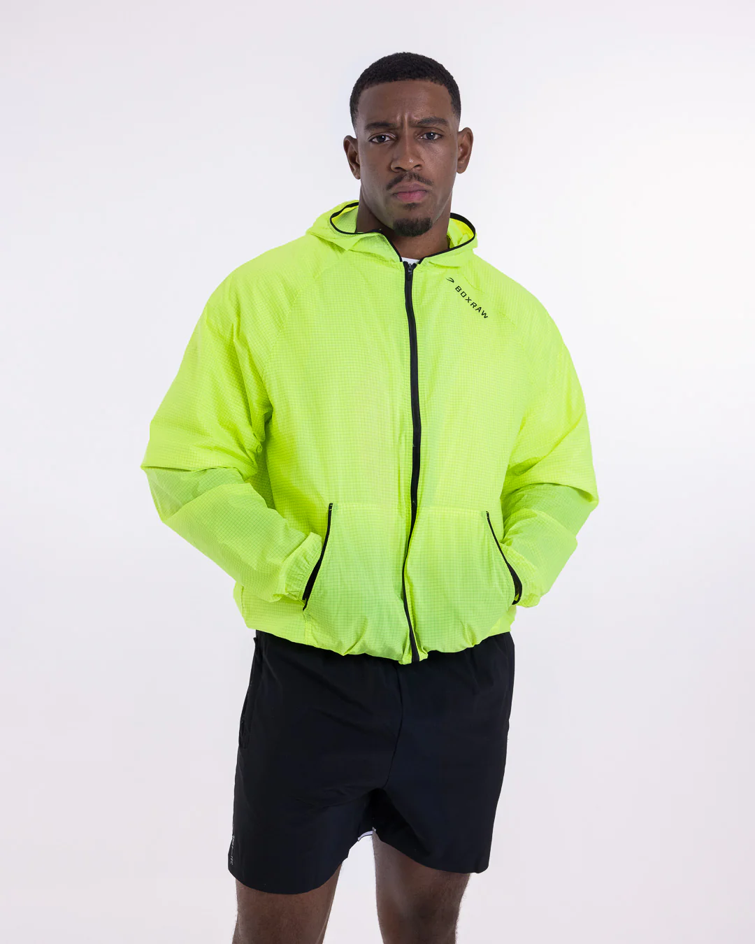 Genaro Zip Up Windbreaker - Neon Yellow - Image 4