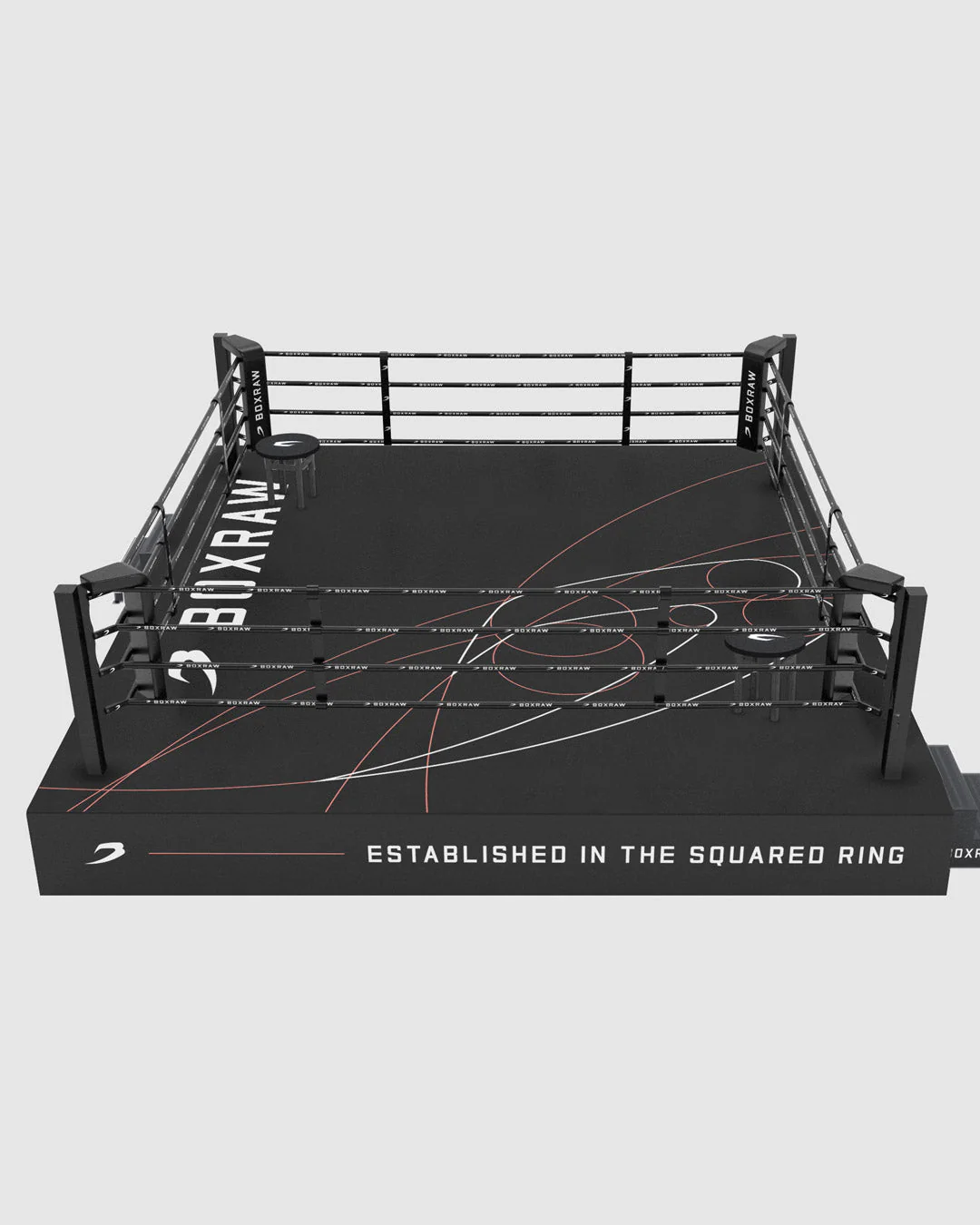BOXRAW 36" Competition Boxing Ring - Black/Golden Ratio - Image 3