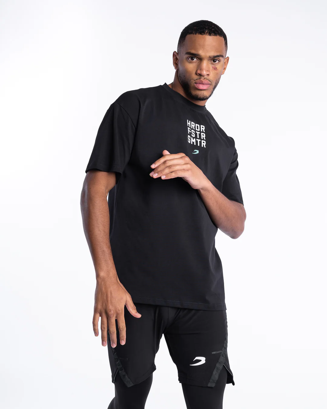 HRDR FSTR SMTR Oversized T-Shirt - Black - Image 4
