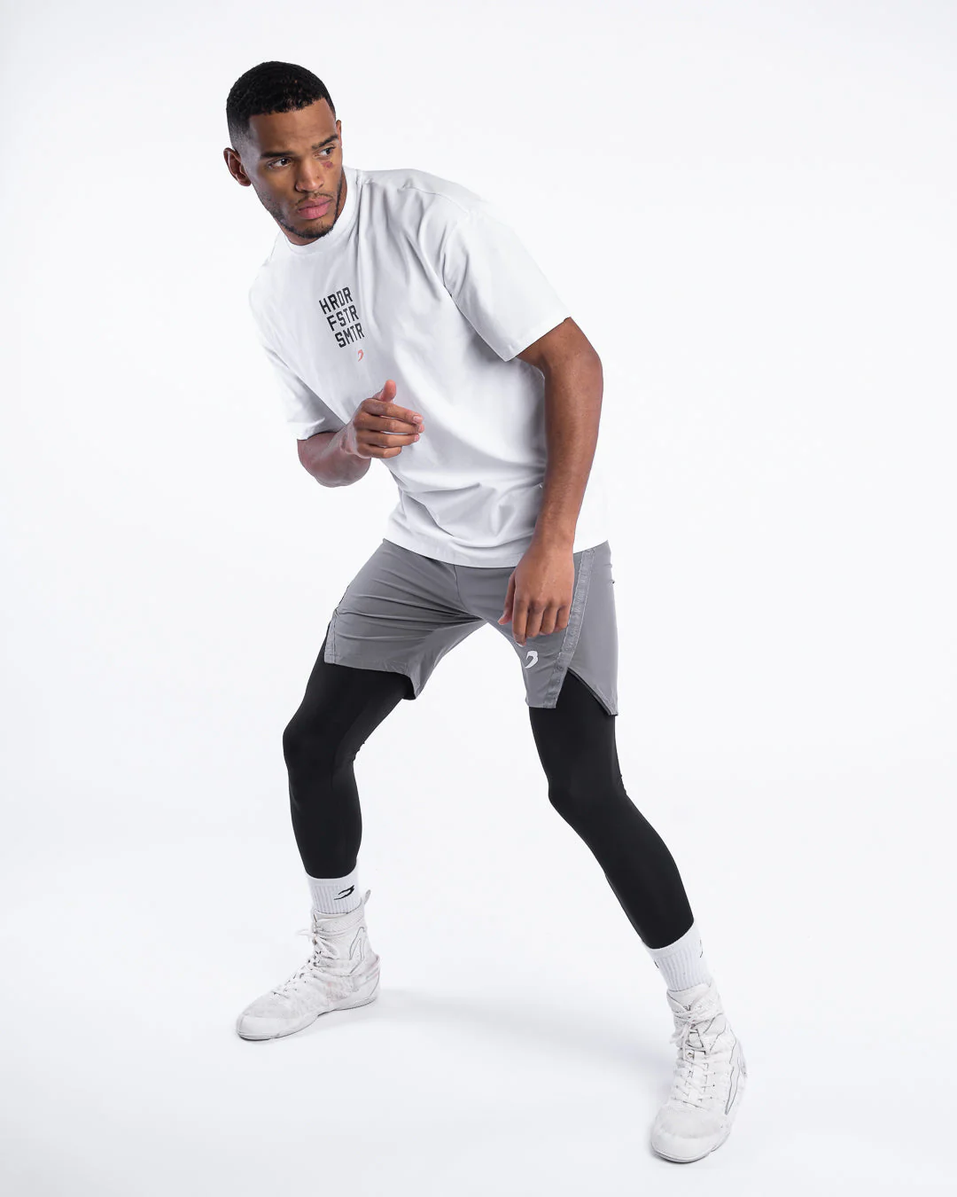 HRDR FSTR SMTR Oversized T-Shirt - White - Image 2