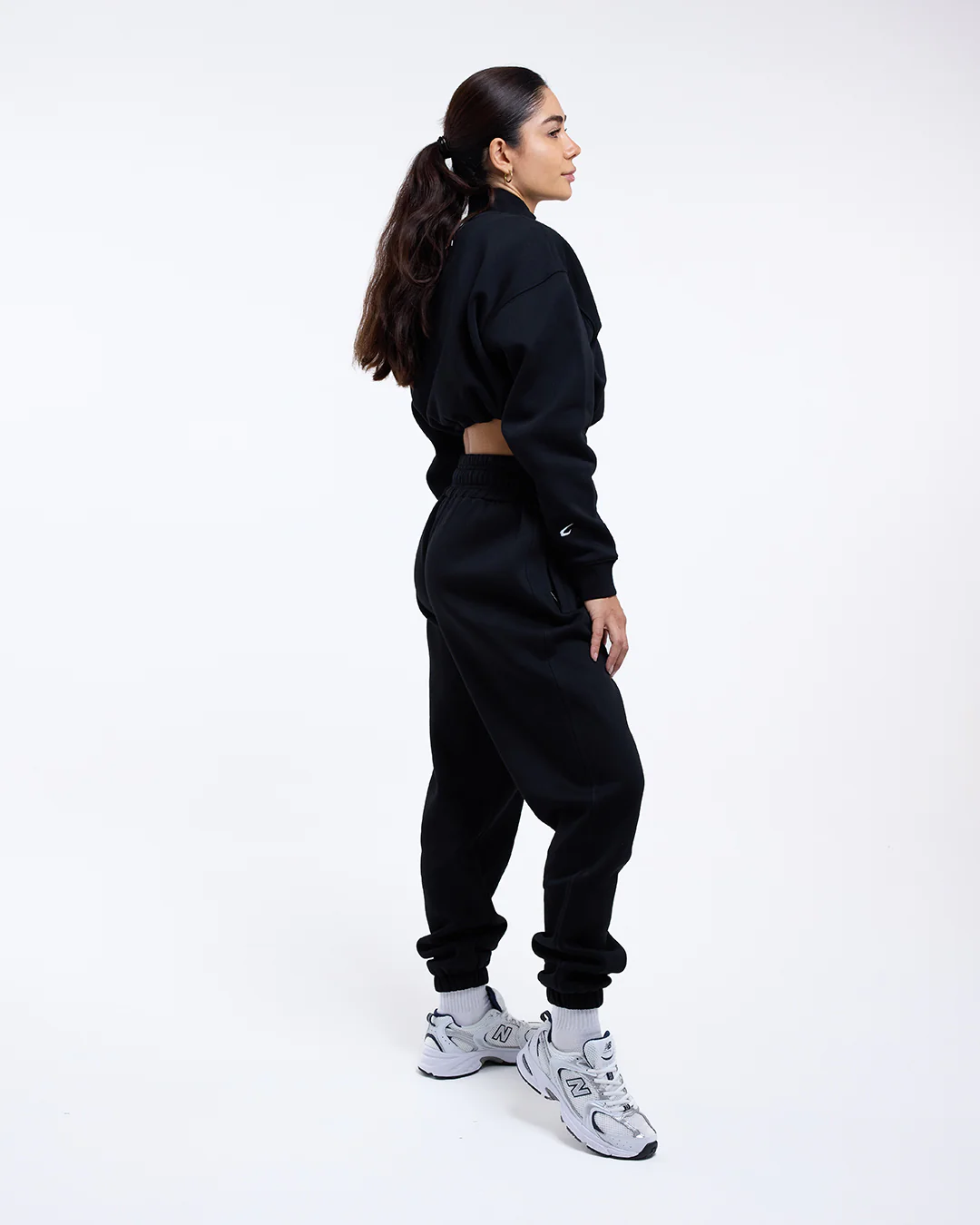 Johnson Cropped 1/4 Zip - Black - Image 8