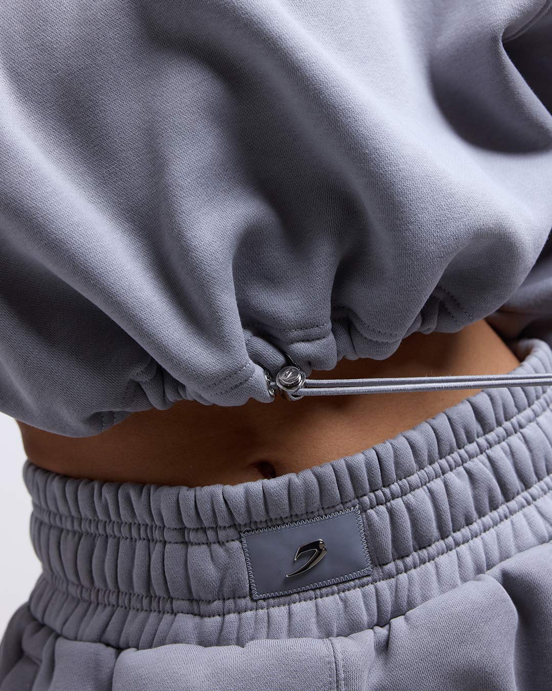 Johnson Cropped 1/4 Zip - Grey - Image 8
