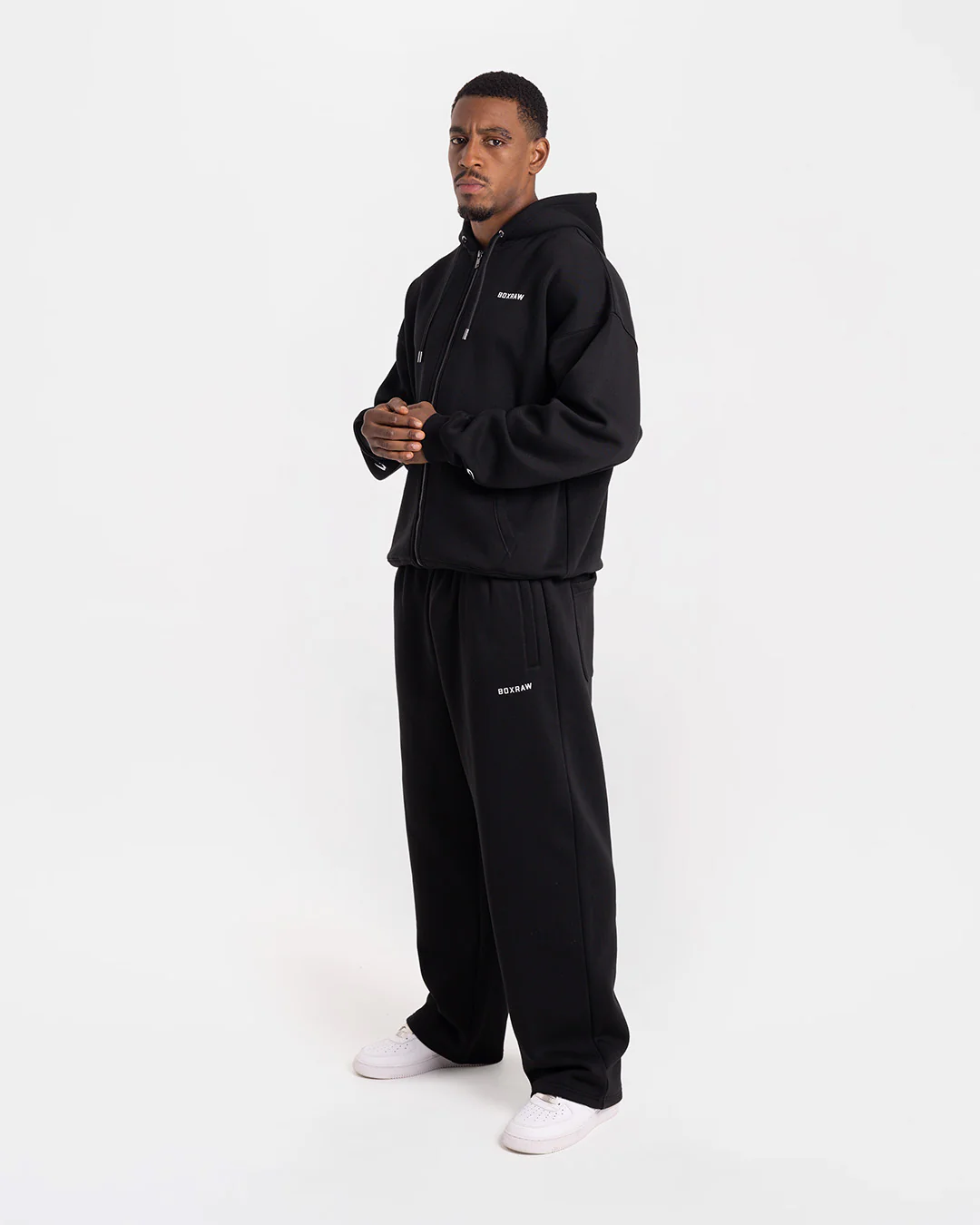Johnson Zip Up Hoodie - Black - Image 2