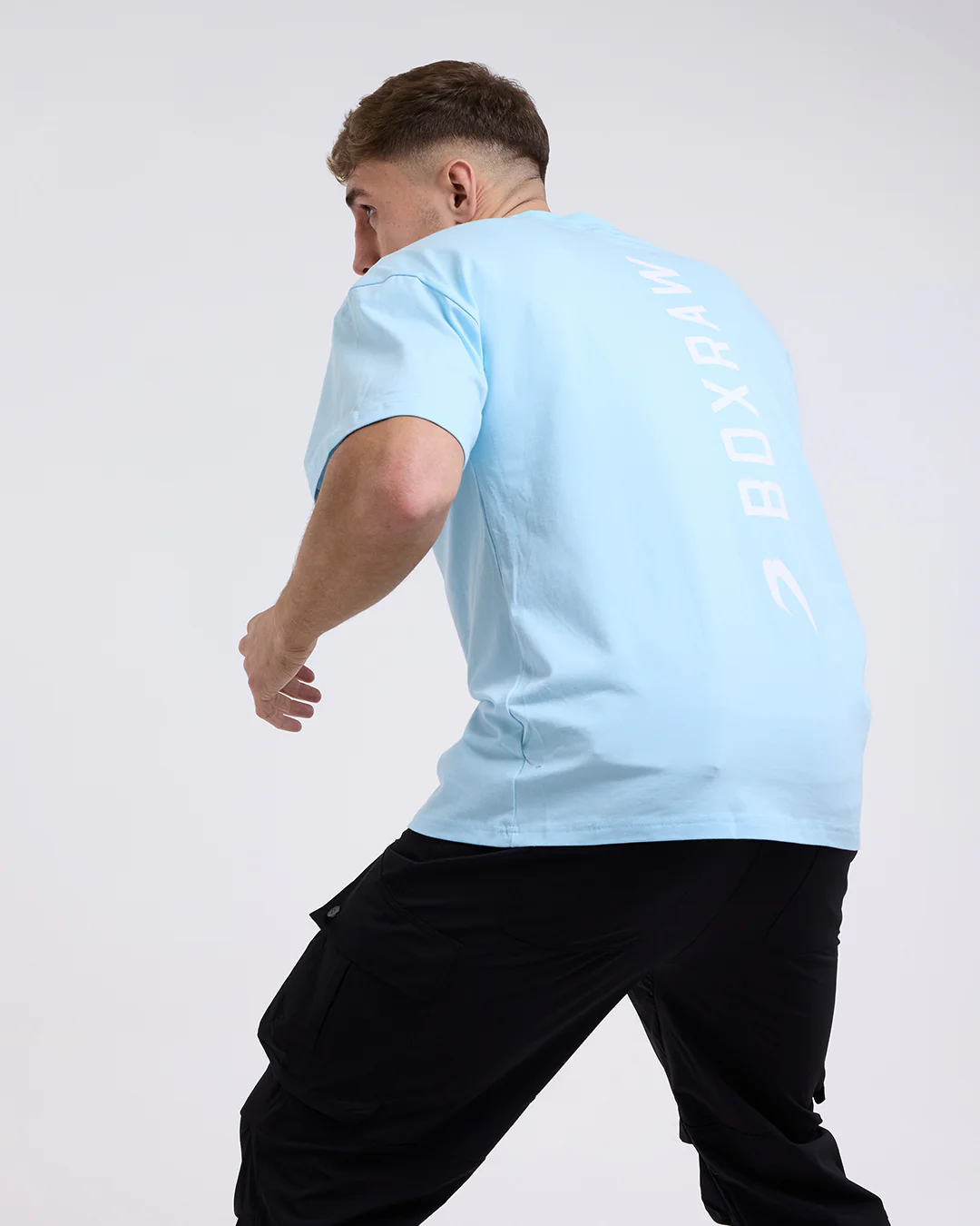Lineal Oversized T-Shirt - Baby Blue - Image 5