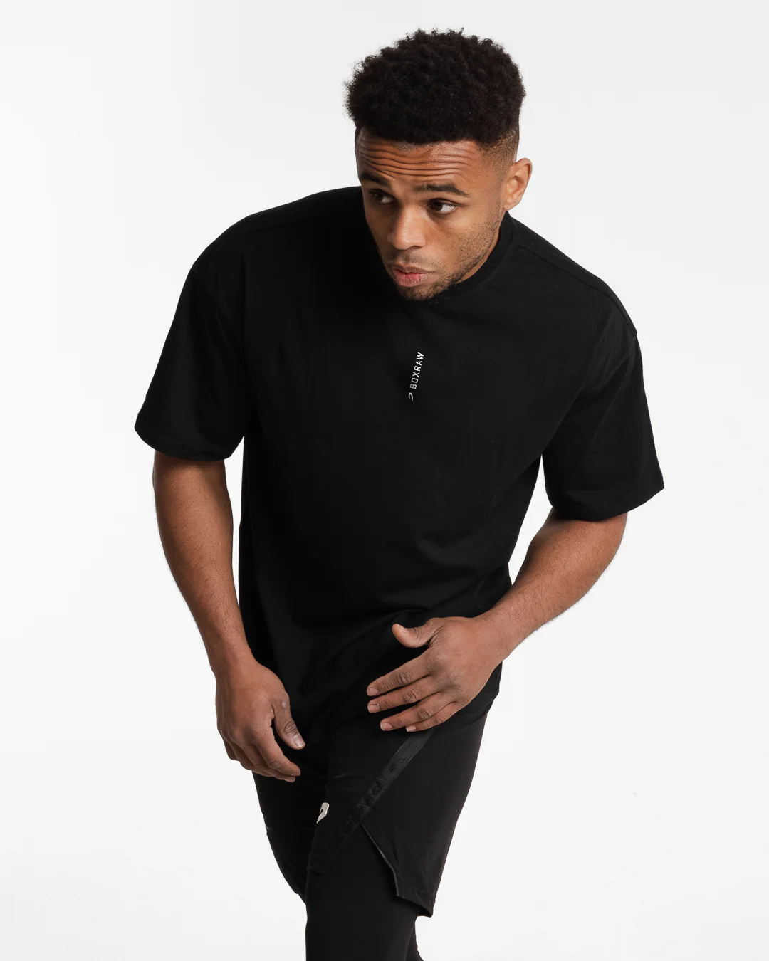 Lineal Oversized T-Shirt - Black - Image 5