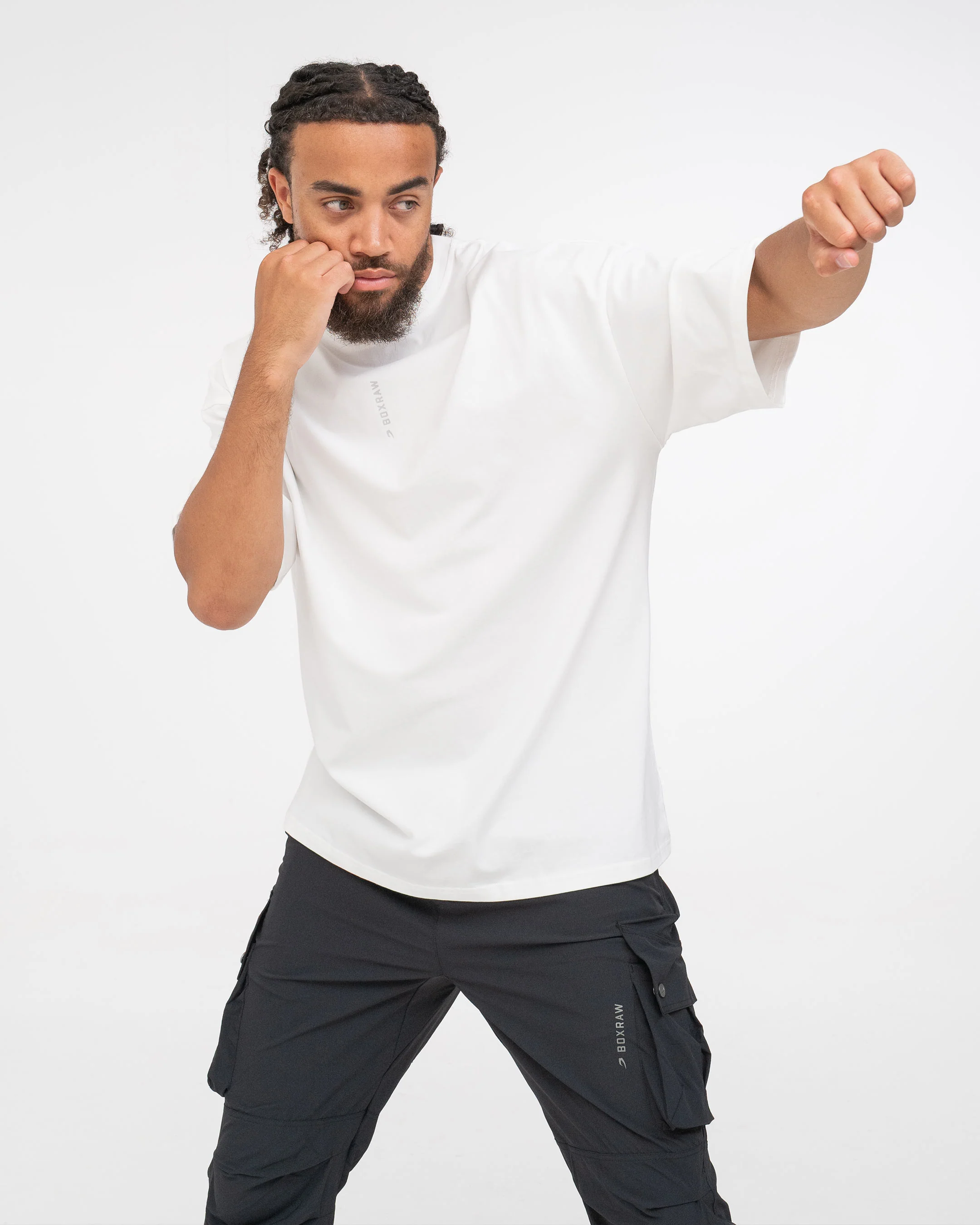 Lineal Oversized T-Shirt - White - Image 4
