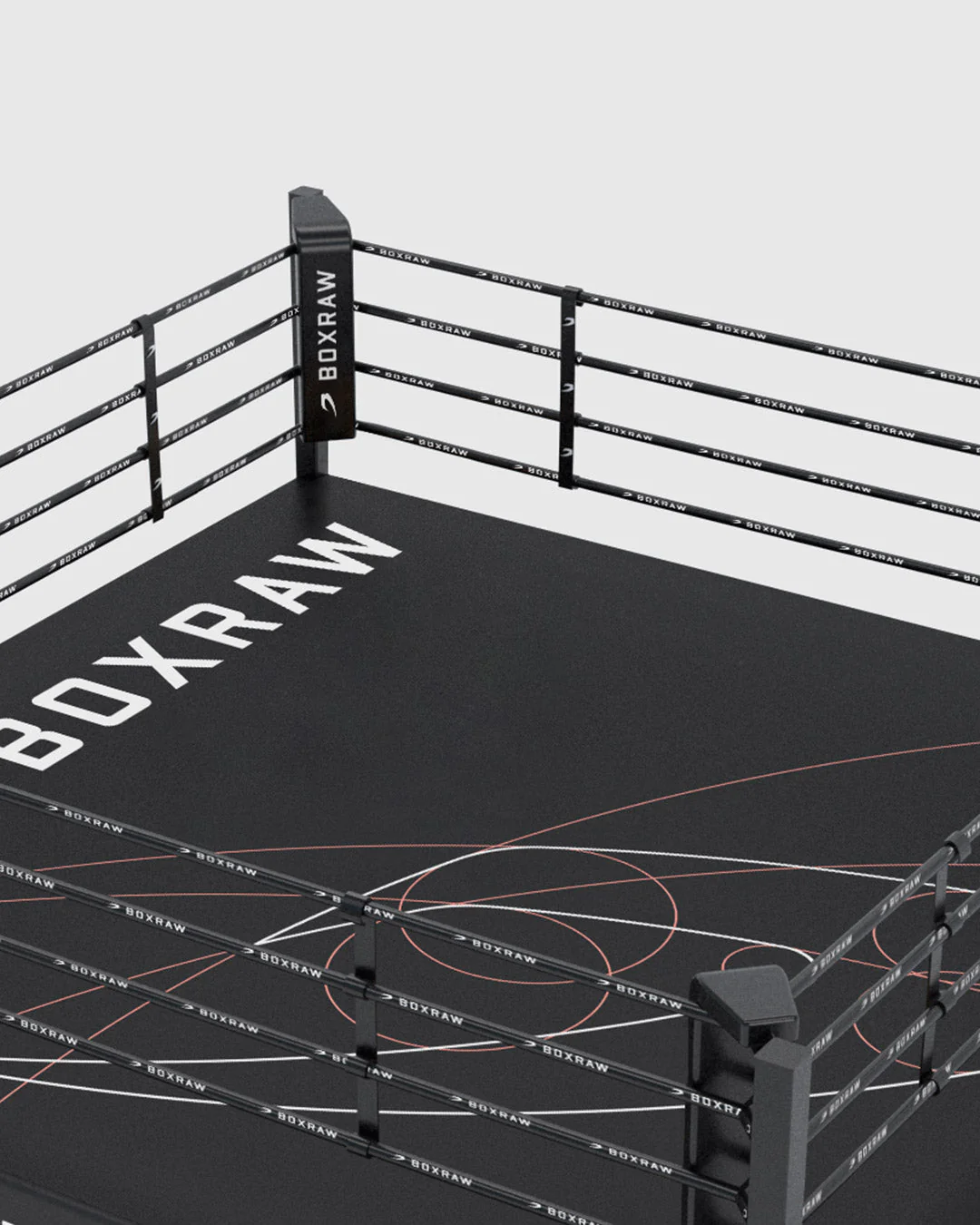 BOXRAW 12" Pro Training Boxing Ring - Black/Golden Ratio - Image 2