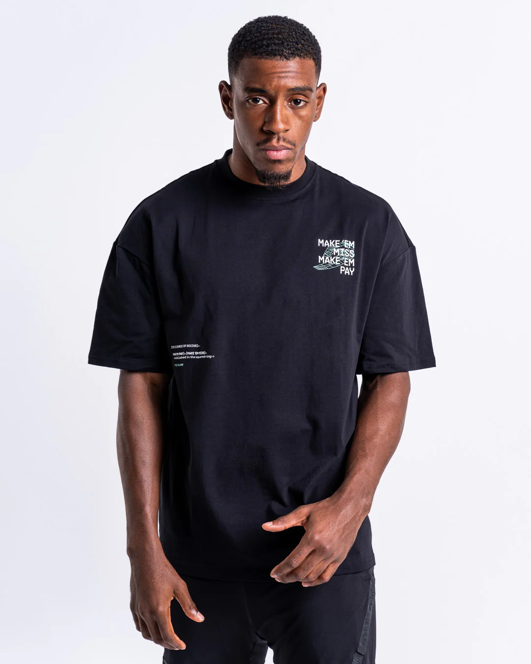 Make 'Em Miss Oversized T-Shirt - Black - Image 6