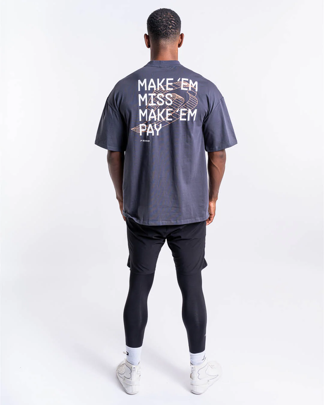 Make 'Em Miss Oversized T-Shirt - Charcoal - Image 4