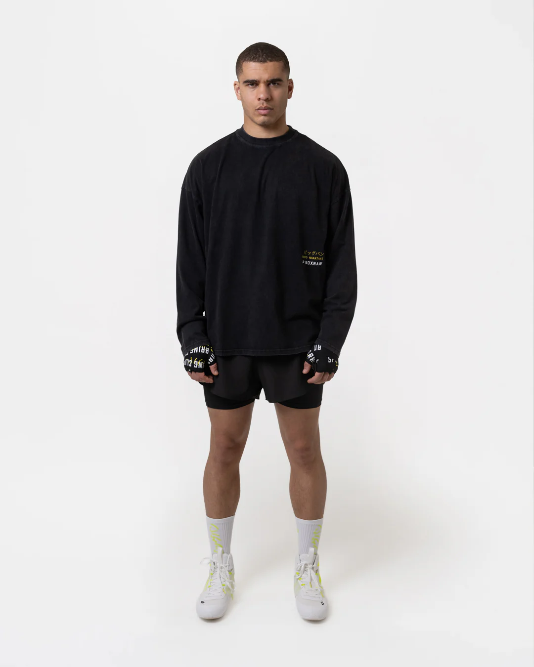 Nakatani x Sparring Club Long Sleeve T-Shirt - Washed Black - Image 2