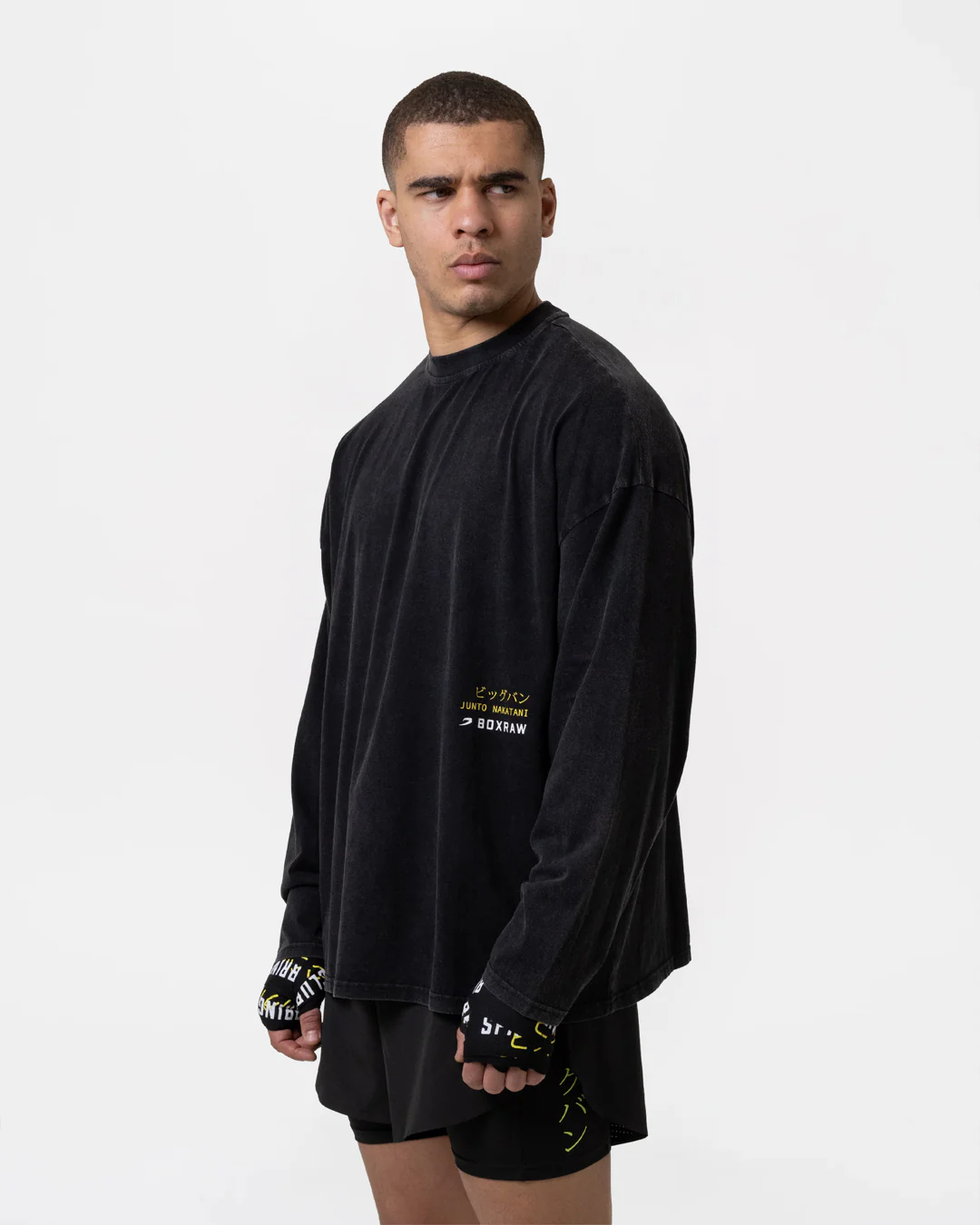 Nakatani x Sparring Club Long Sleeve T-Shirt - Washed Black - Image 6