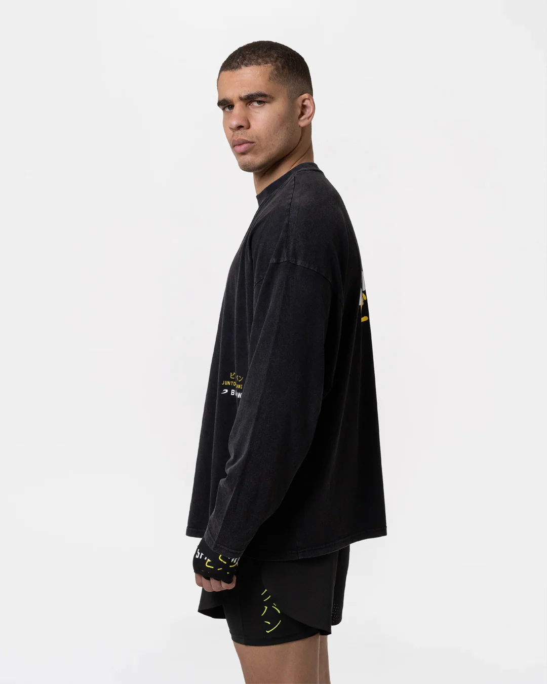 Nakatani x Sparring Club Long Sleeve T-Shirt - Washed Black - Image 7