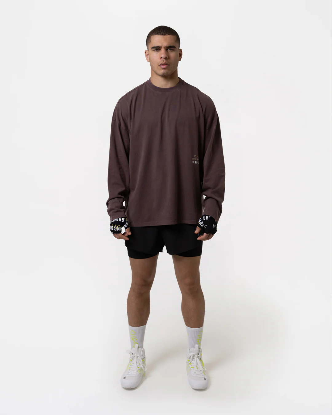 Nakatani x Sparring Club Long Sleeve T-Shirt - Washed Brown - Image 2