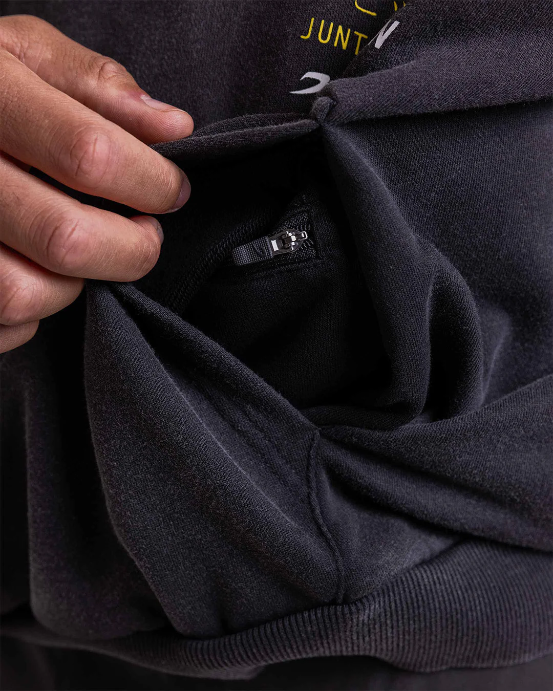 Nakatani x Sparring Club Oversized Hoodie - Washed Black - Image 10