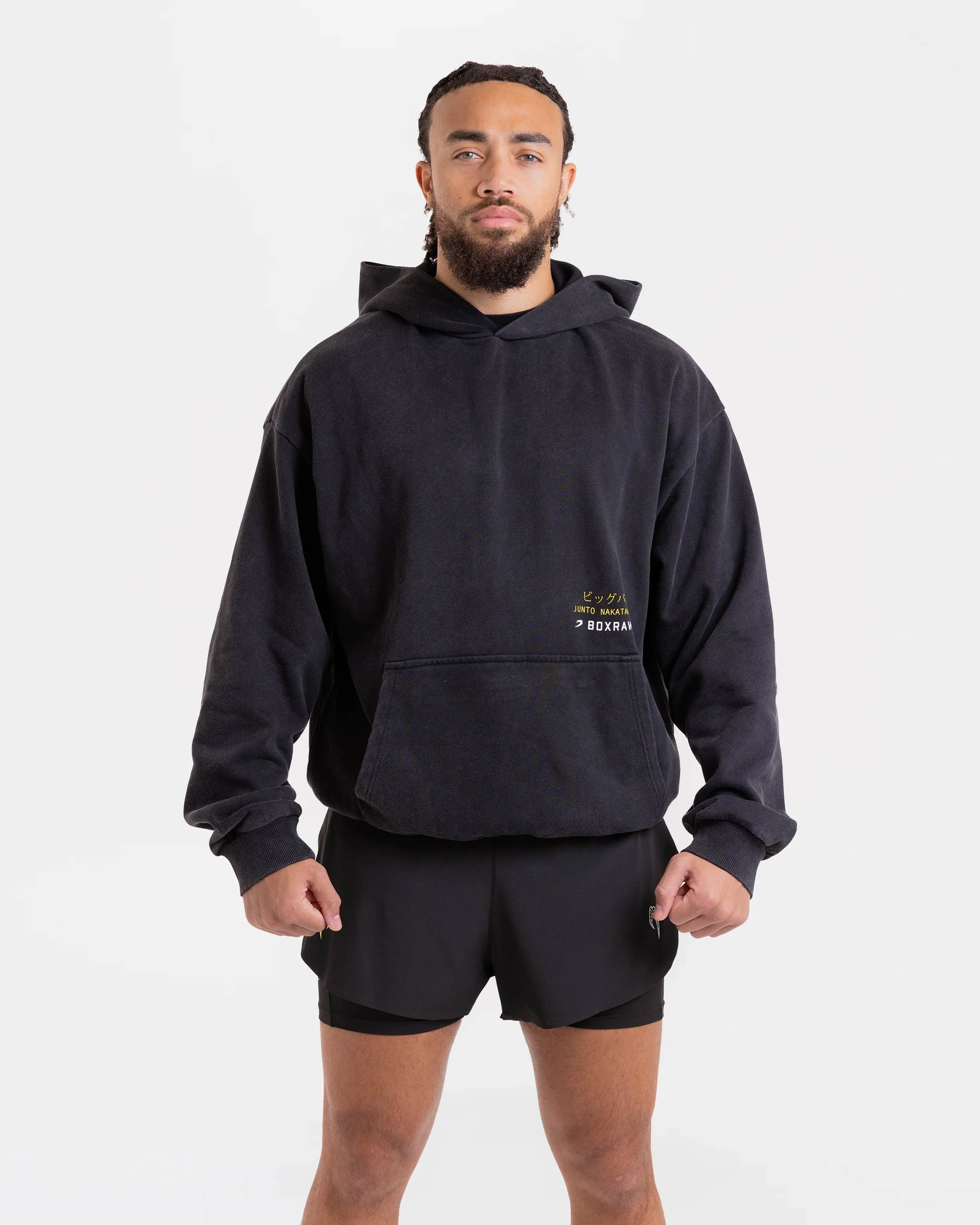 Nakatani x Sparring Club Oversized Hoodie - Washed Black - Image 4