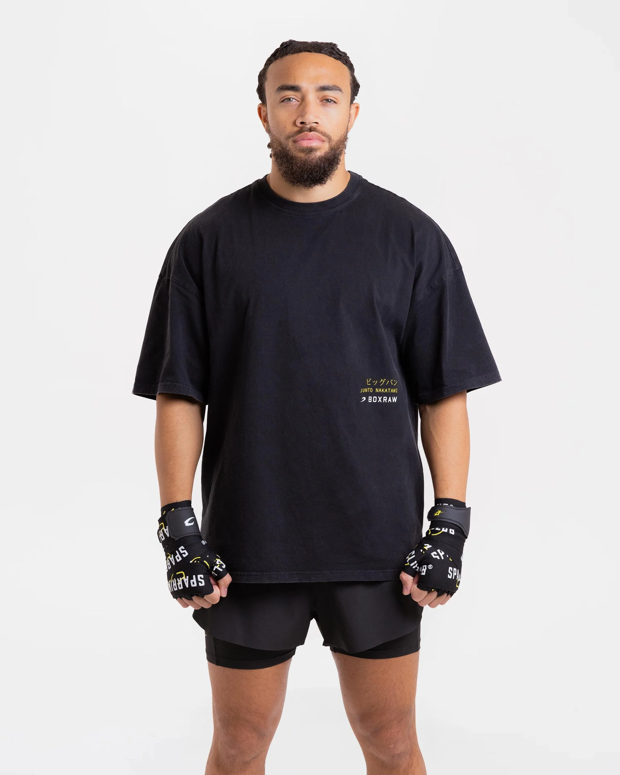 Nakatani x Sparring Club Oversized T-Shirt - Washed Black - Image 4