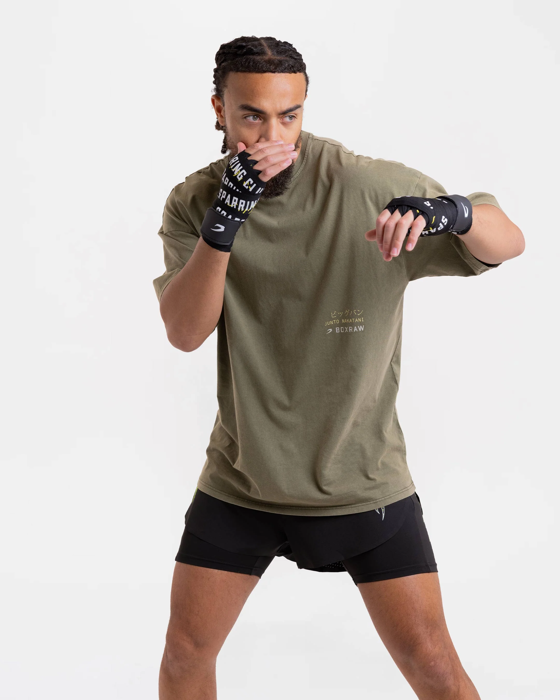 Nakatani x Sparring Club Oversized T-Shirt - Washed Olive - Image 4