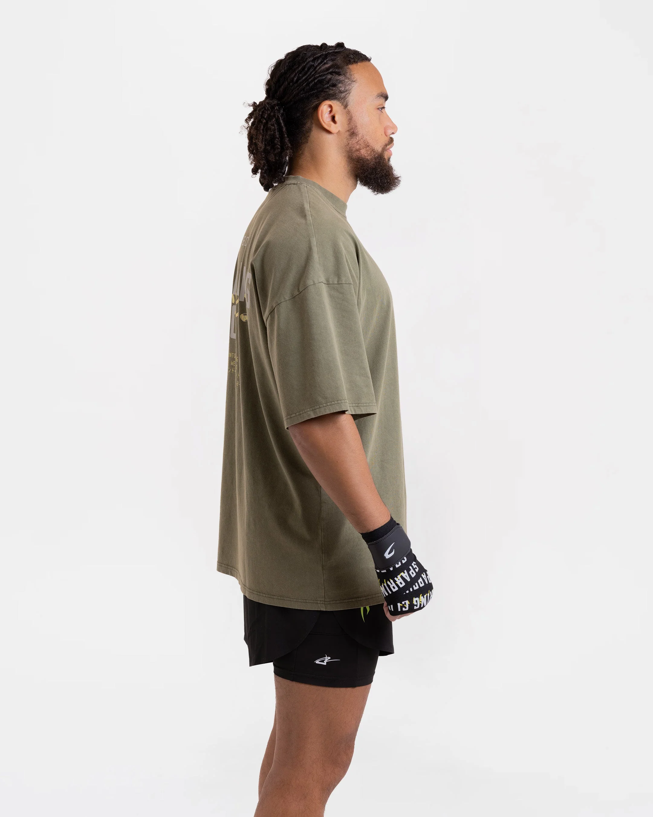 Nakatani x Sparring Club Oversized T-Shirt - Washed Olive - Image 7
