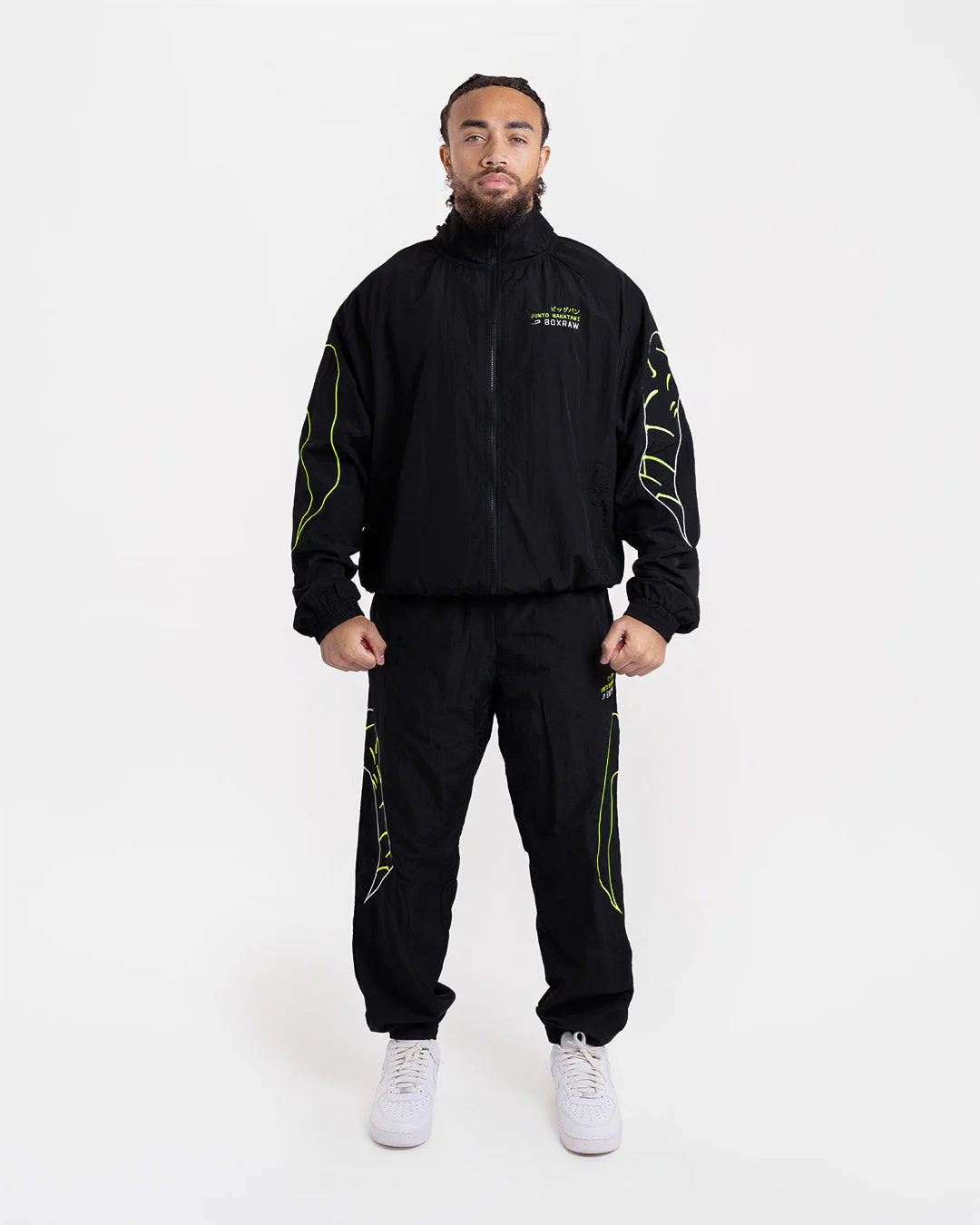 Nakatani x BOXRAW Track Bottoms - Black/Yellow - Image 10