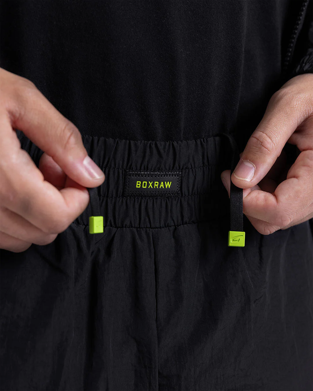 Nakatani x BOXRAW Track Bottoms - Black/Yellow - Image 8