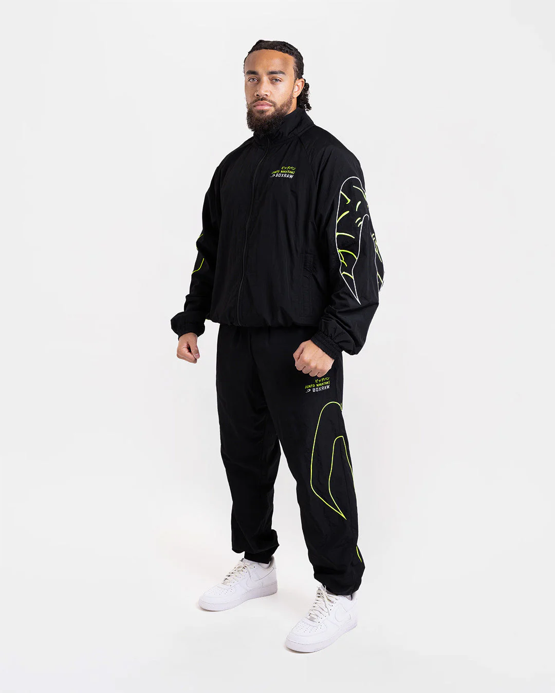Nakatani x BOXRAW Track Jacket - Black/Yellow - Image 3