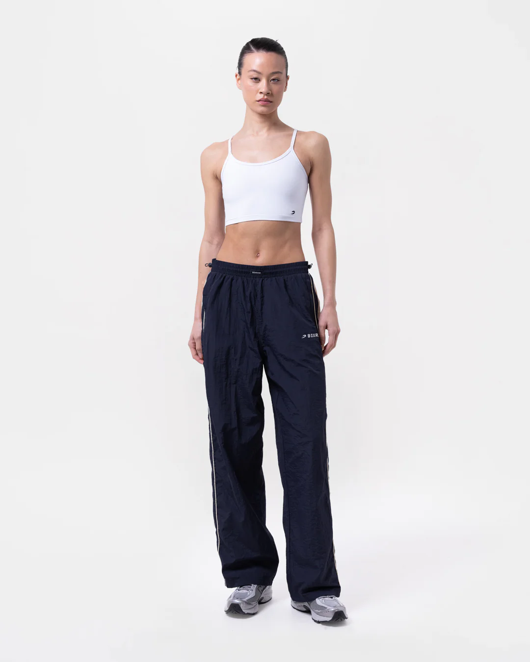 Nell Track Bottoms - Navy/Cream - Image 2