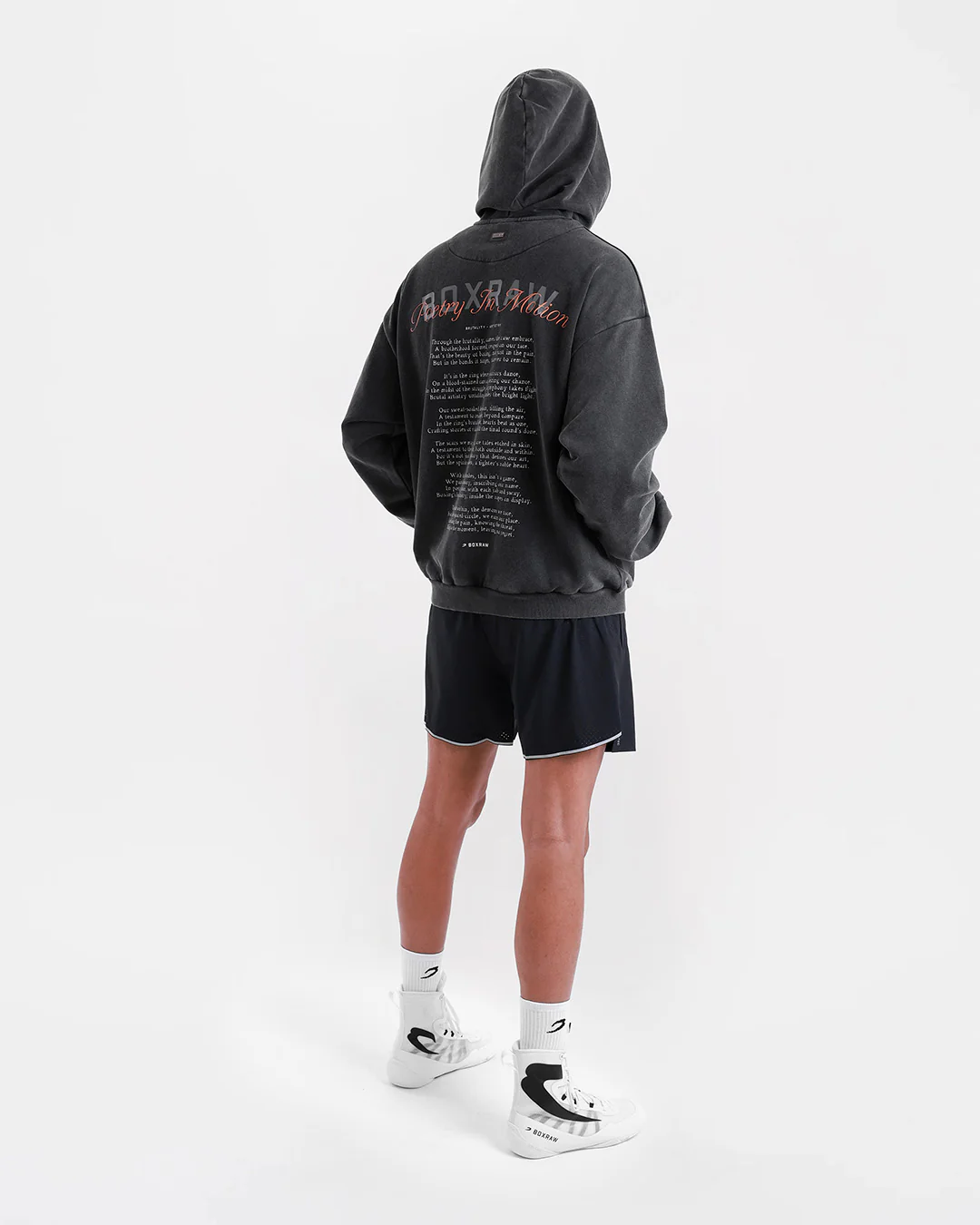 Poetry In Motion Oversized Hoodie - Washed Black - Image 10
