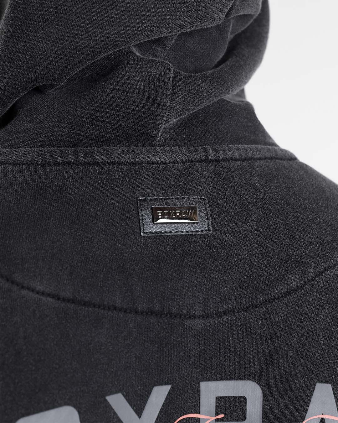 Poetry In Motion Oversized Hoodie - Washed Black - Image 8