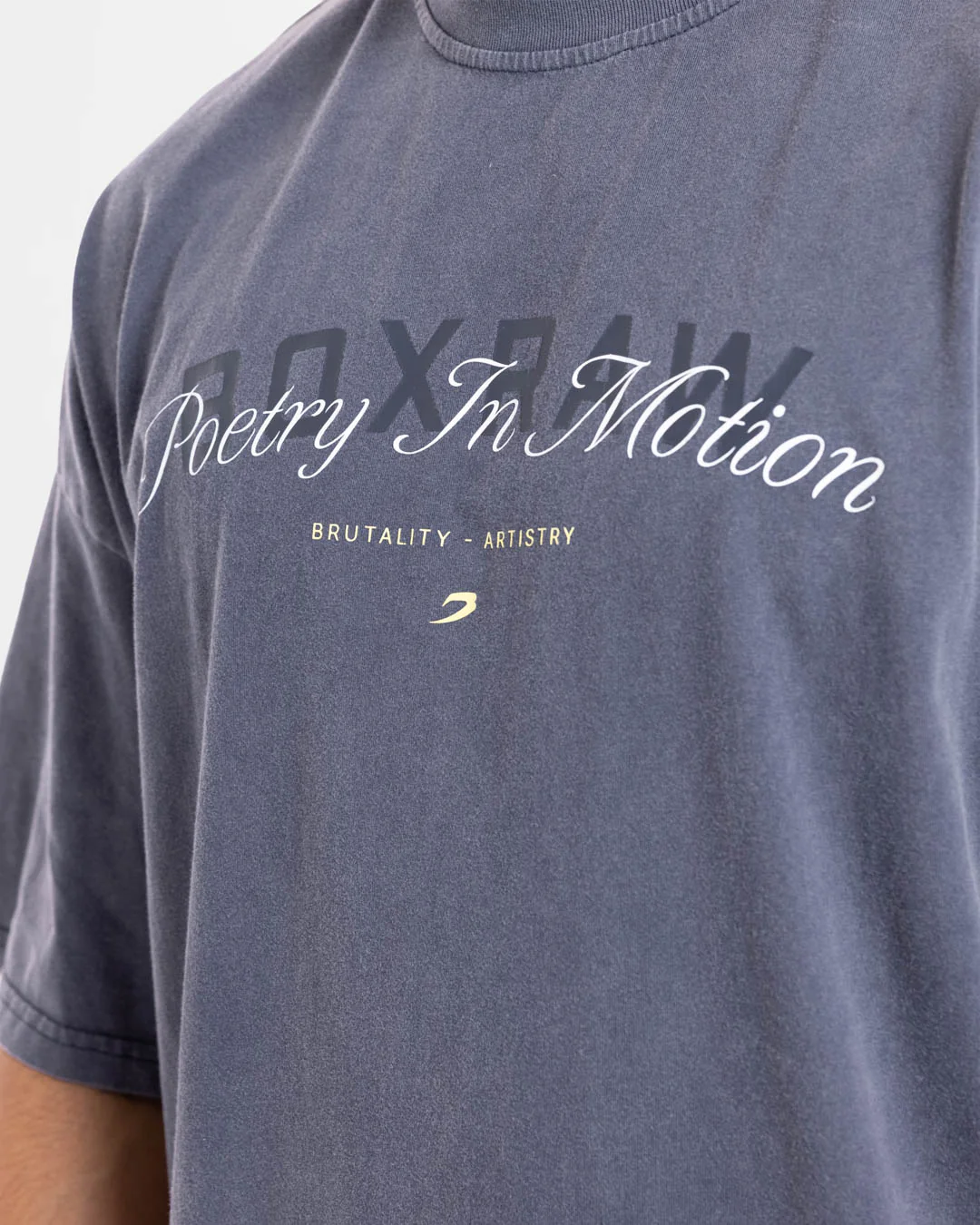 Poetry In Motion Oversized T-Shirt - Washed Navy - Image 7