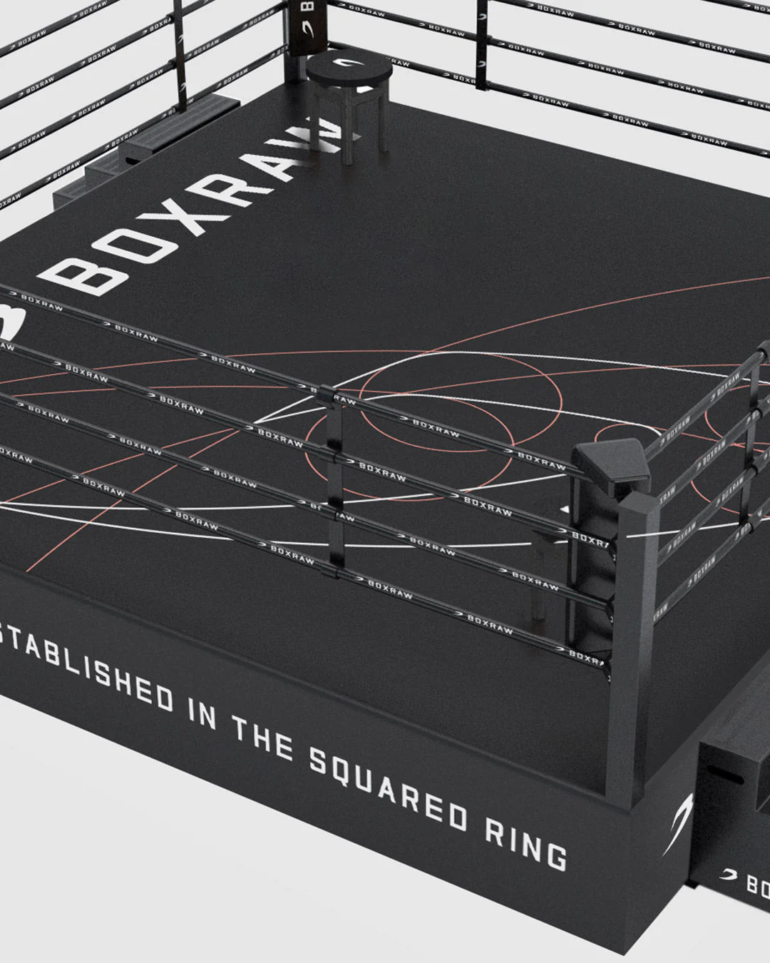 BOXRAW Boxing Ring Canvas & Dressing - Black/Golden Ratio - Image 2